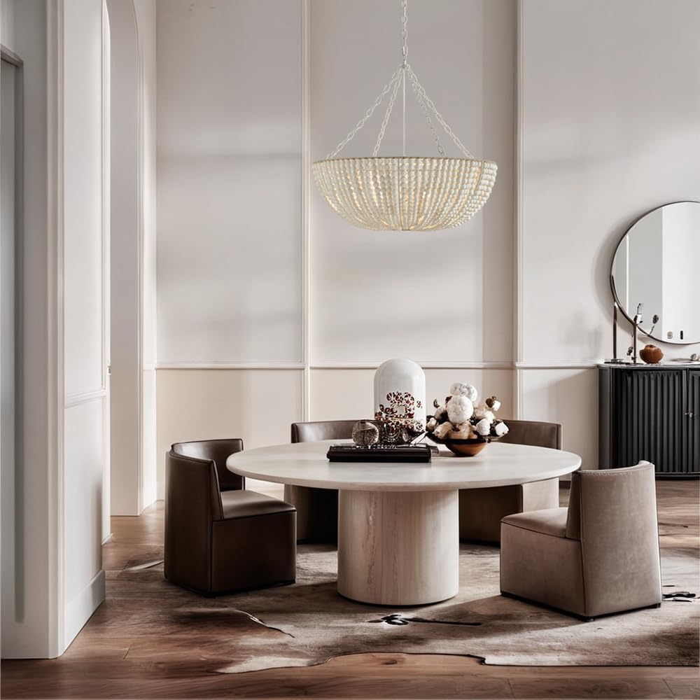 Colora Postmodern Luxury Beaded Wood Chandelier - Letslighting
