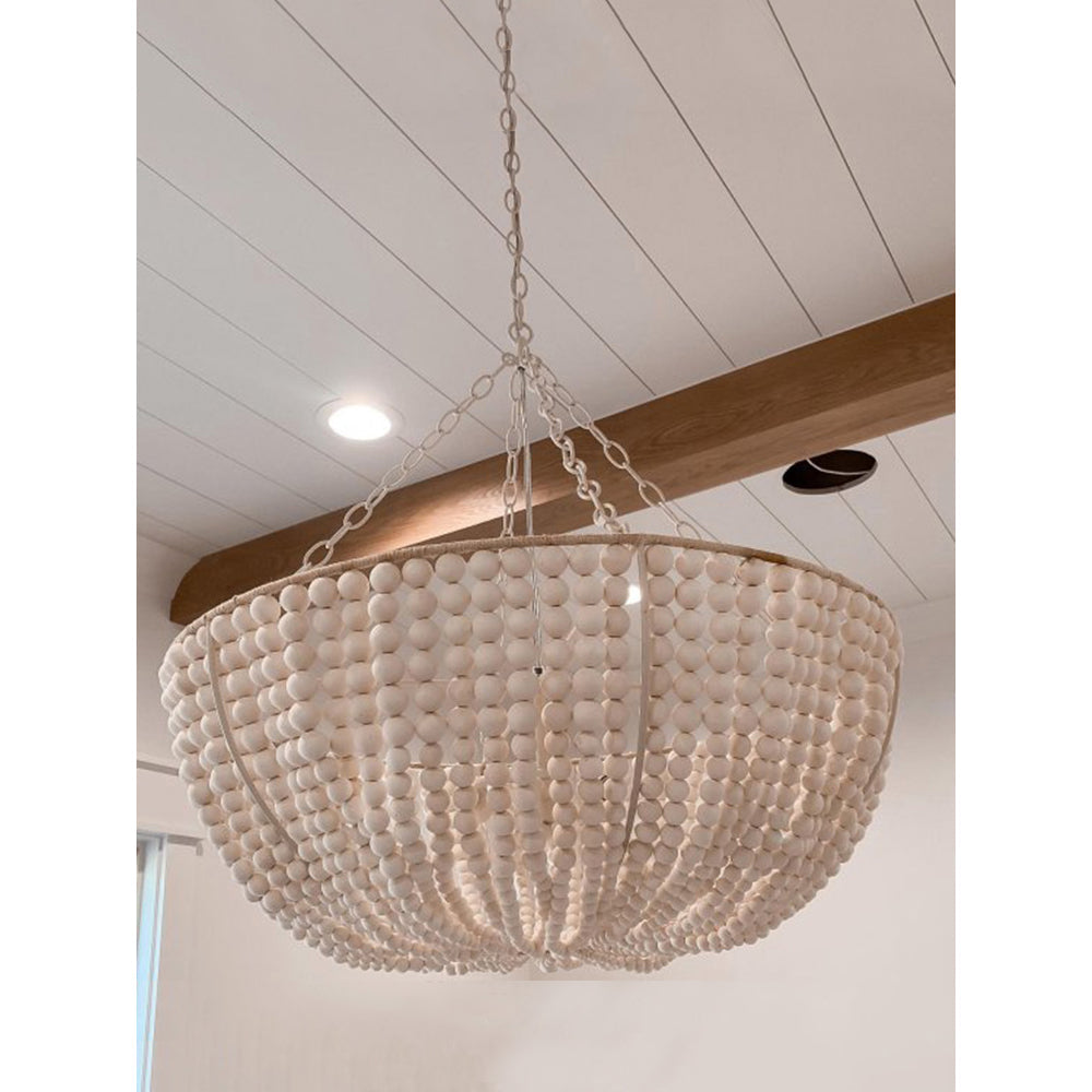 Colora Postmodern Luxury Beaded Wood Chandelier - Letslighting