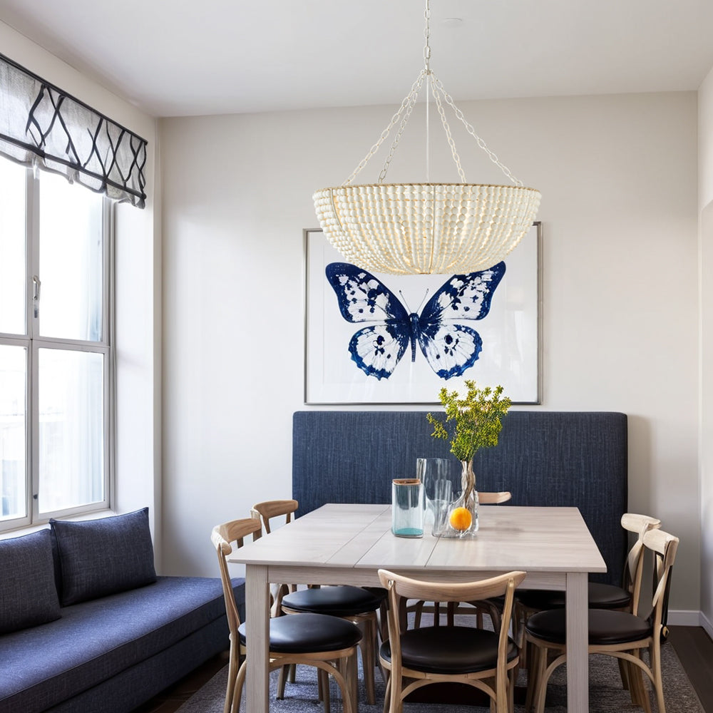 Colora Postmodern Luxury Beaded Wood Chandelier - Letslighting
