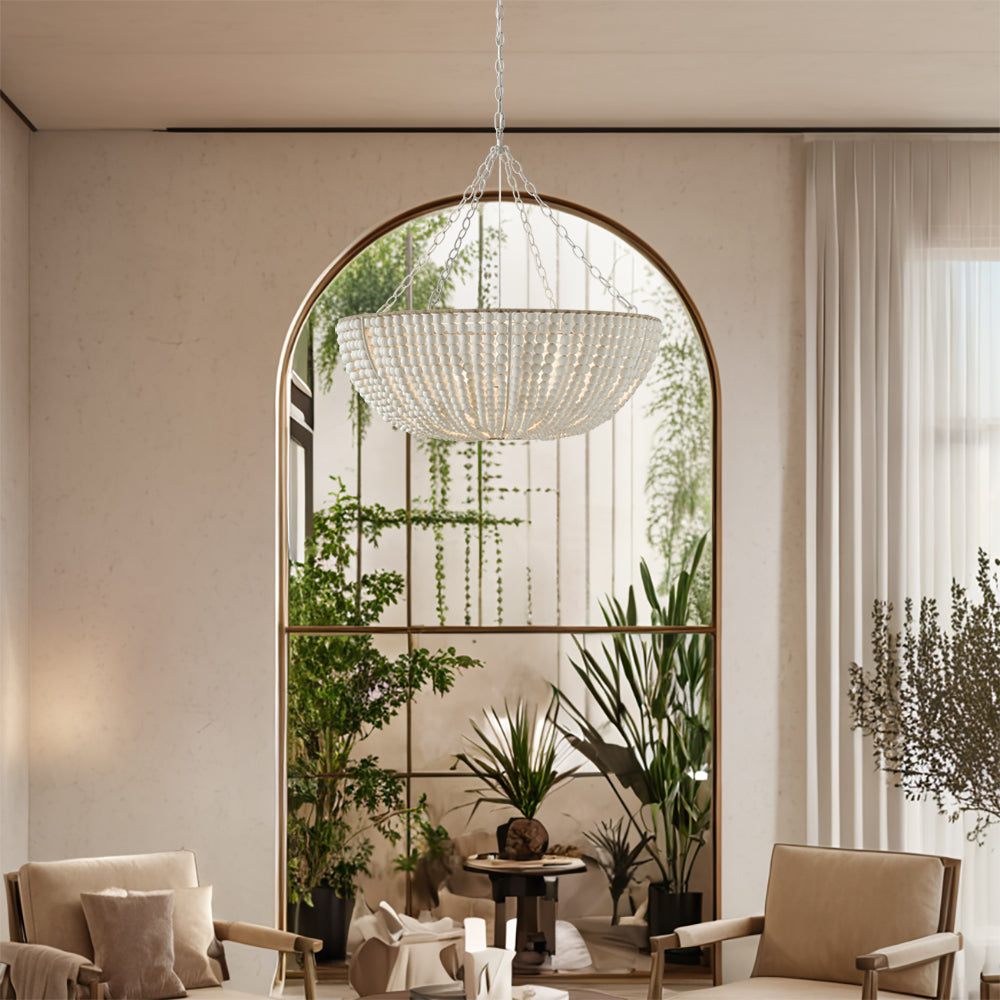Colora Postmodern Luxury Beaded Wood Chandelier - Letslighting