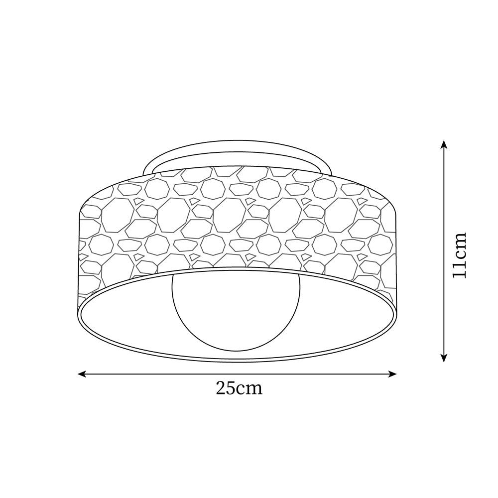 Brito Ceiling Lamp Textured Round Shade Wabi Sabi - Letslighting