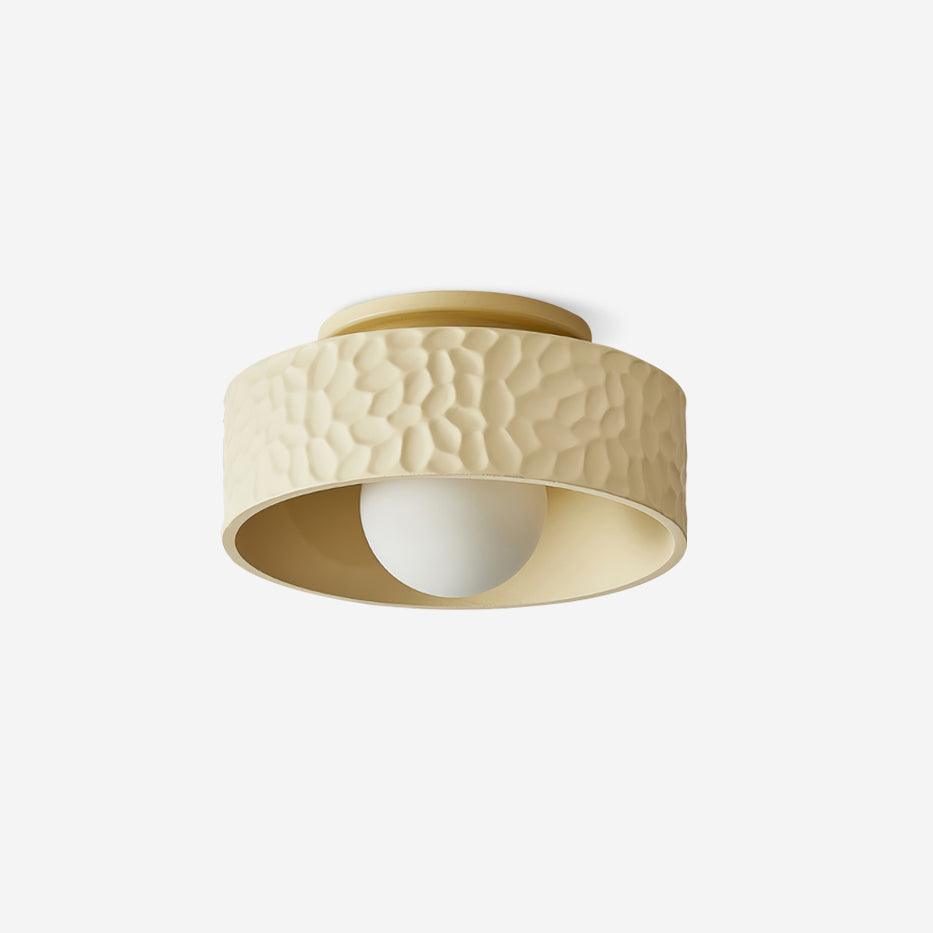 Brito Ceiling Lamp Textured Round Shade Wabi Sabi - Letslighting