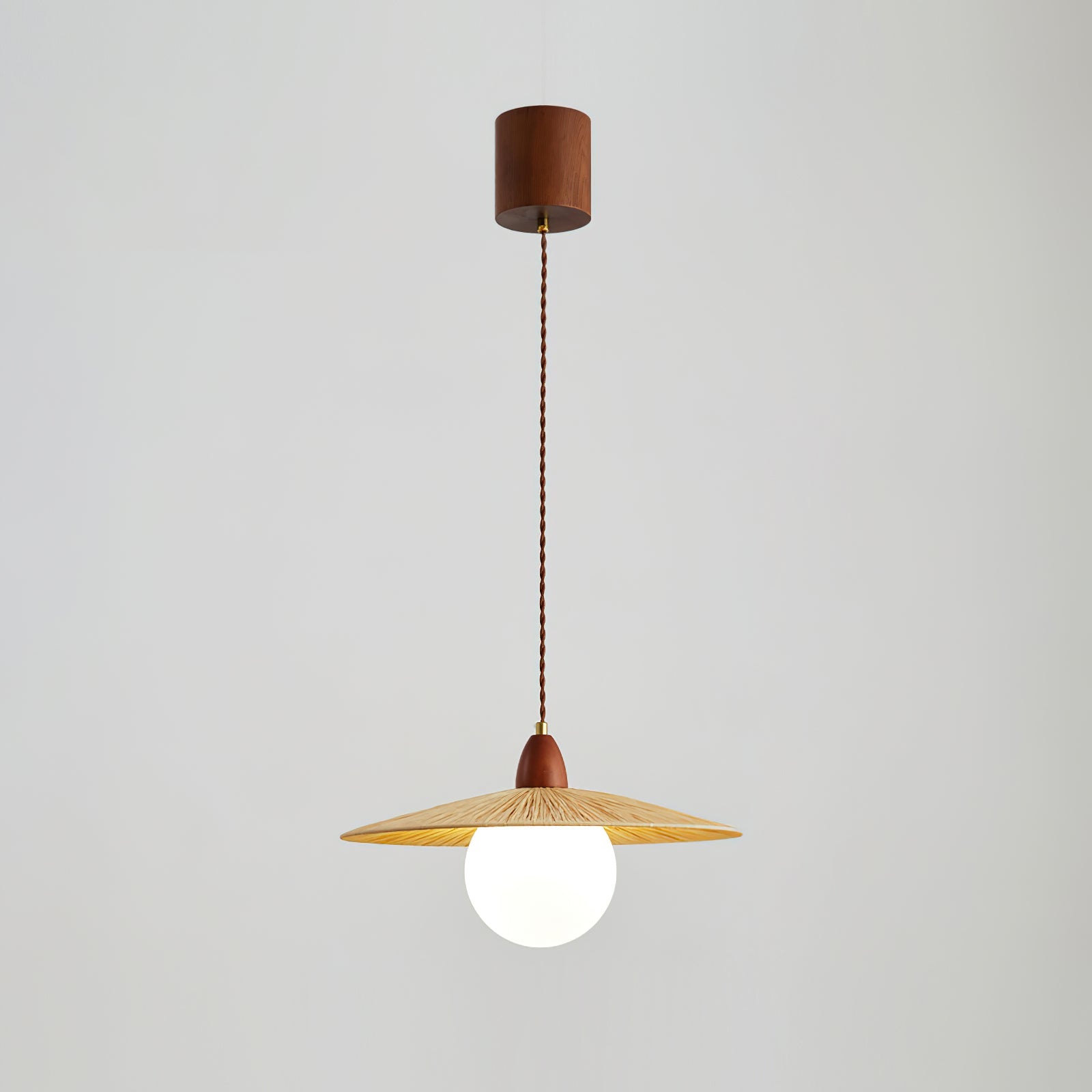 Briuna Pendant Lamp Raffia Organic Minimalist - Letslighting