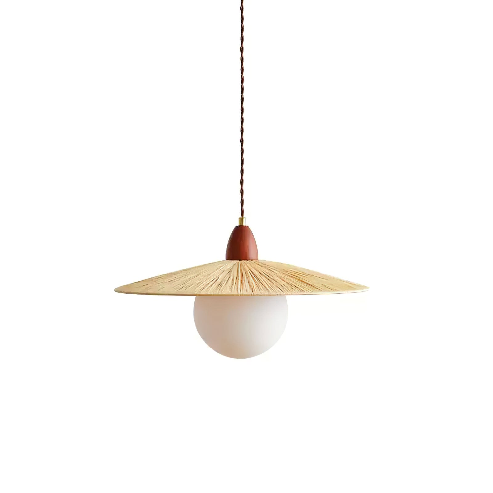 Briuna Pendant Lamp Raffia Organic Minimalist - Letslighting