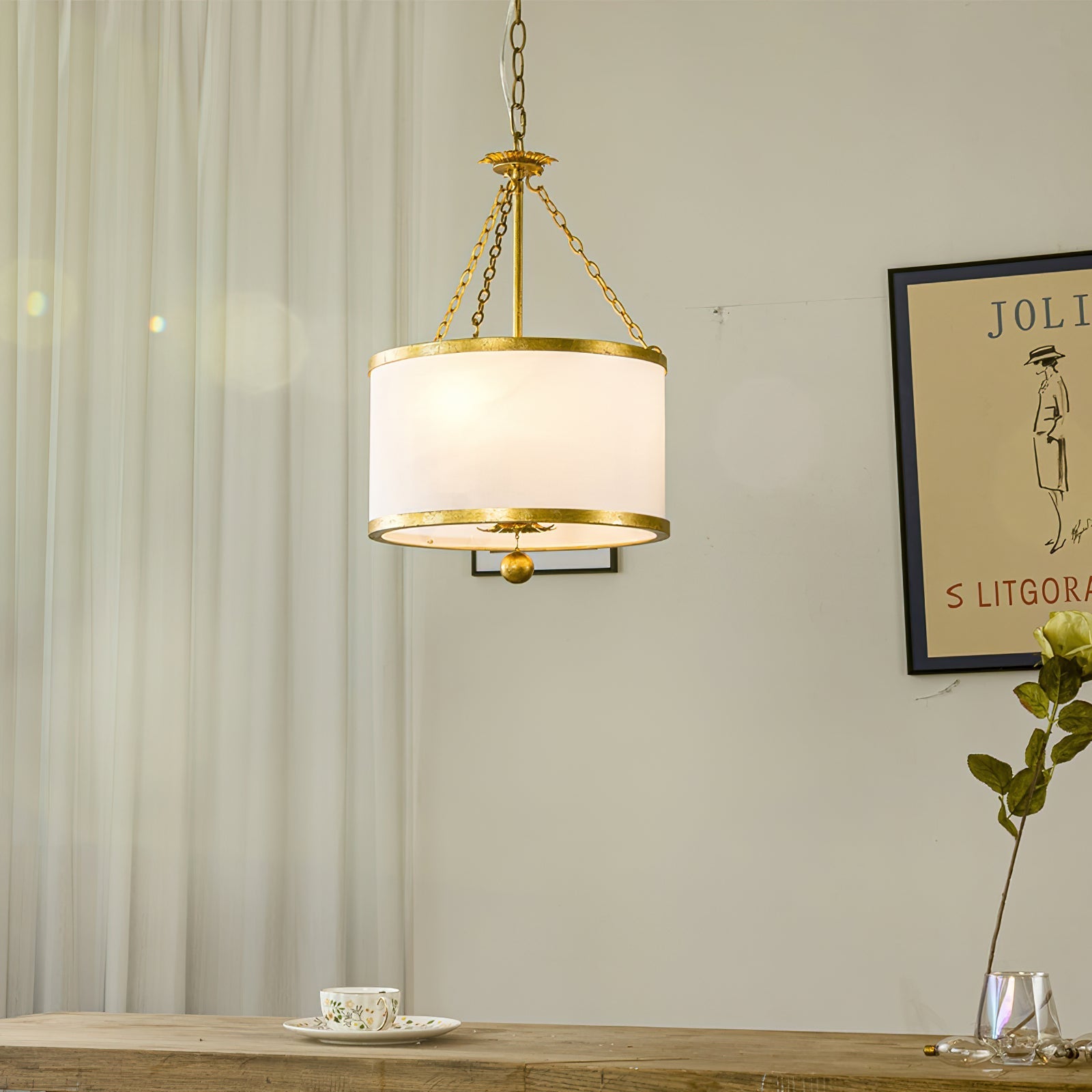 Helix Drum Individual Creativity Fabric Pendant Lamp - Letslighting