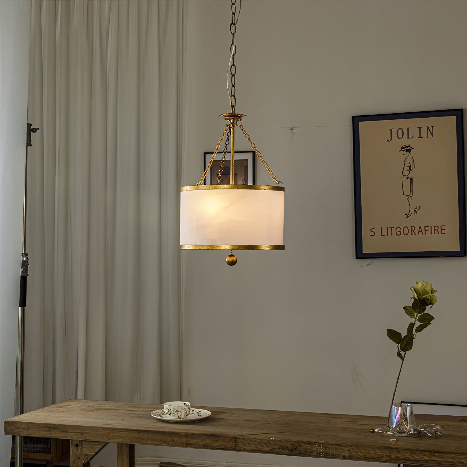 Helix Drum Individual Creativity Fabric Pendant Lamp - Letslighting