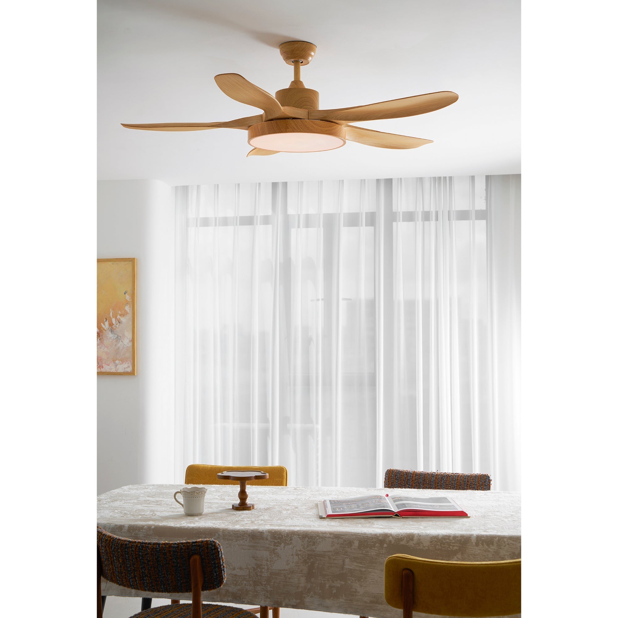 Fusion Premium Natural Acrylic Ceiling Fan Light - Letslighting