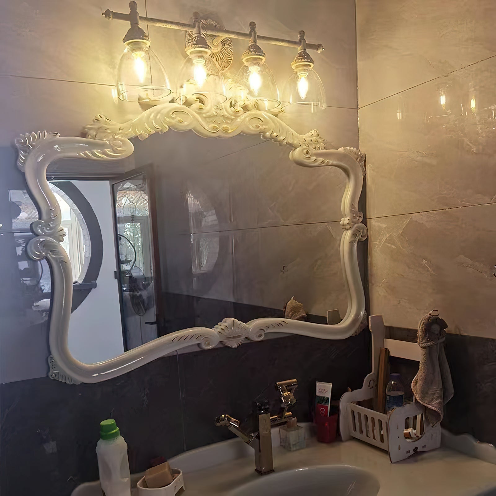 Orion Vintage Industrial Vanity Glass Wall Lamp - Letslighting
