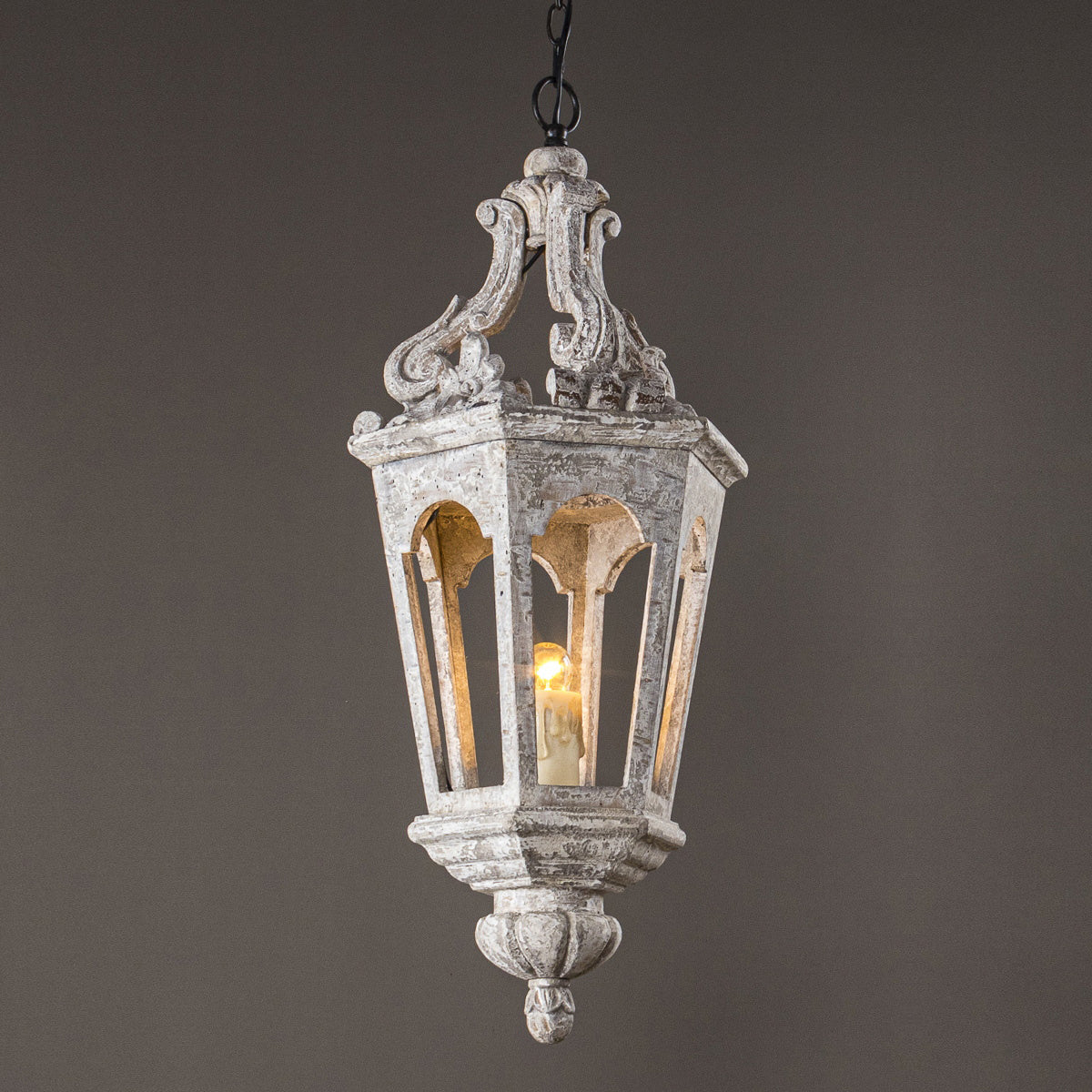 Seren Postmodern Luxury Elegance Wood Resin Lantern Pendant Lamp - Letslighting