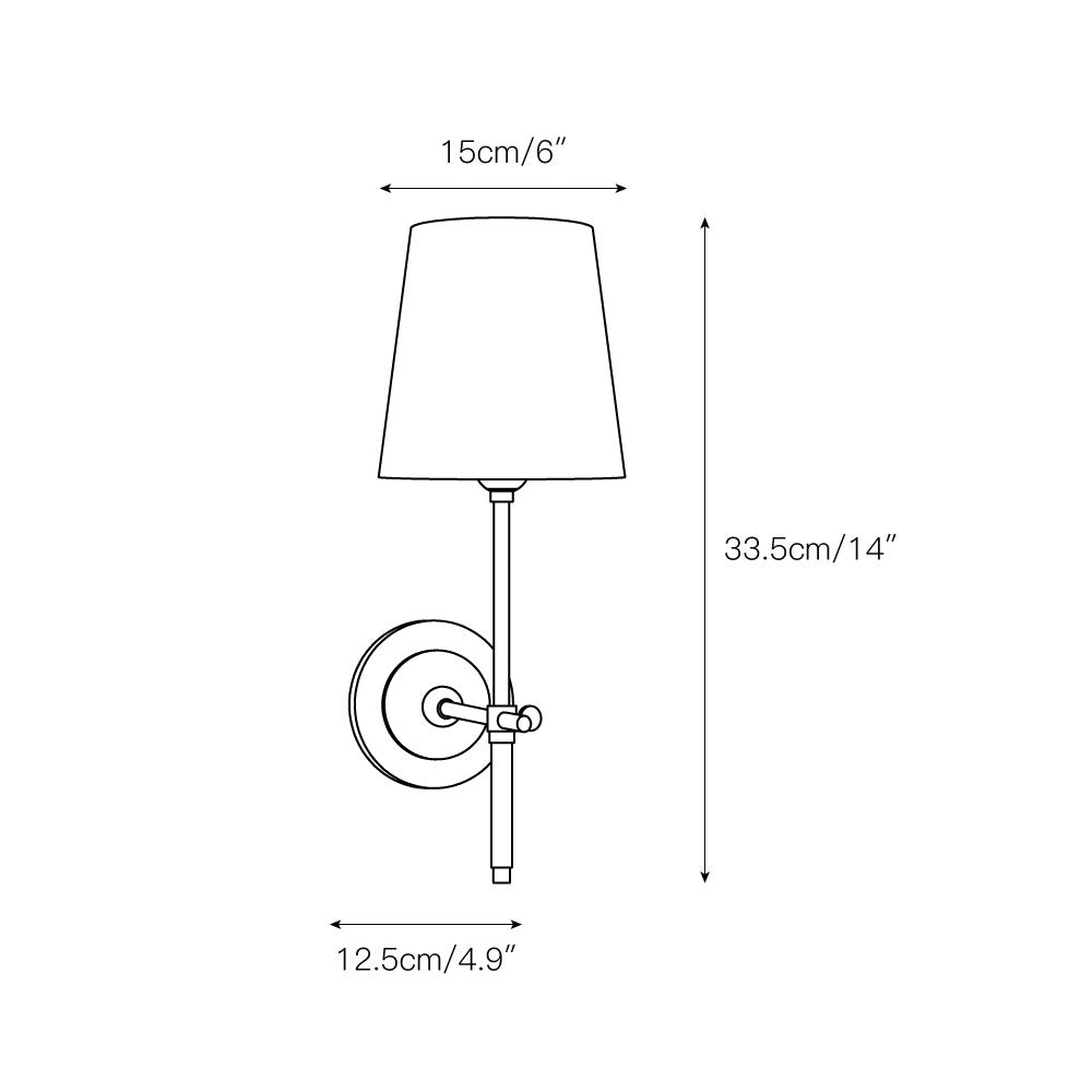 Platina Modern Minimalist Brass Fabric Wall Lamp - Letslighting