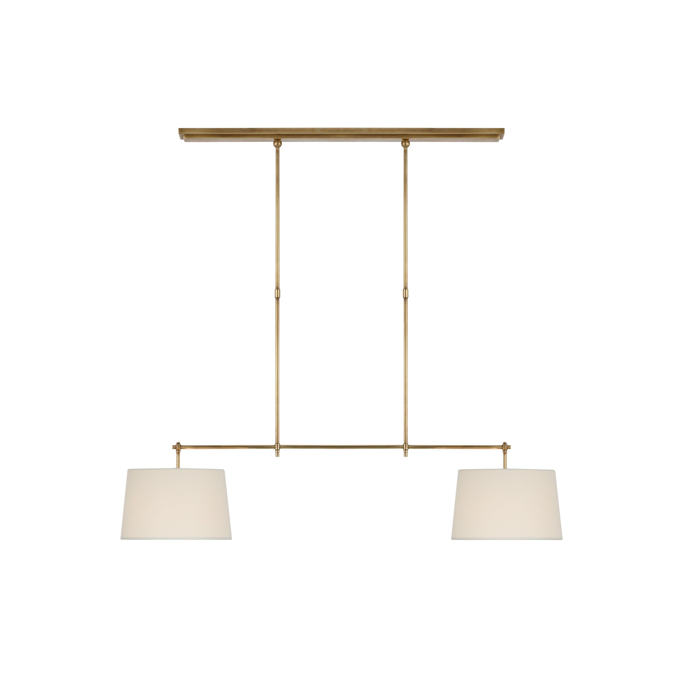 Kaleido Elegance Linear Brass Fabric Pendant Lamp - Letslighting