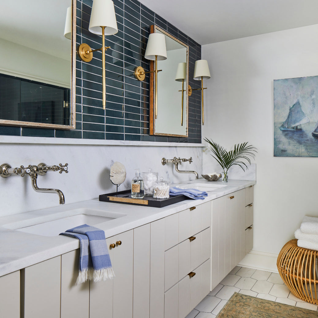 Silva Brass White Tapered Shade Wall Lamp - Letslighting