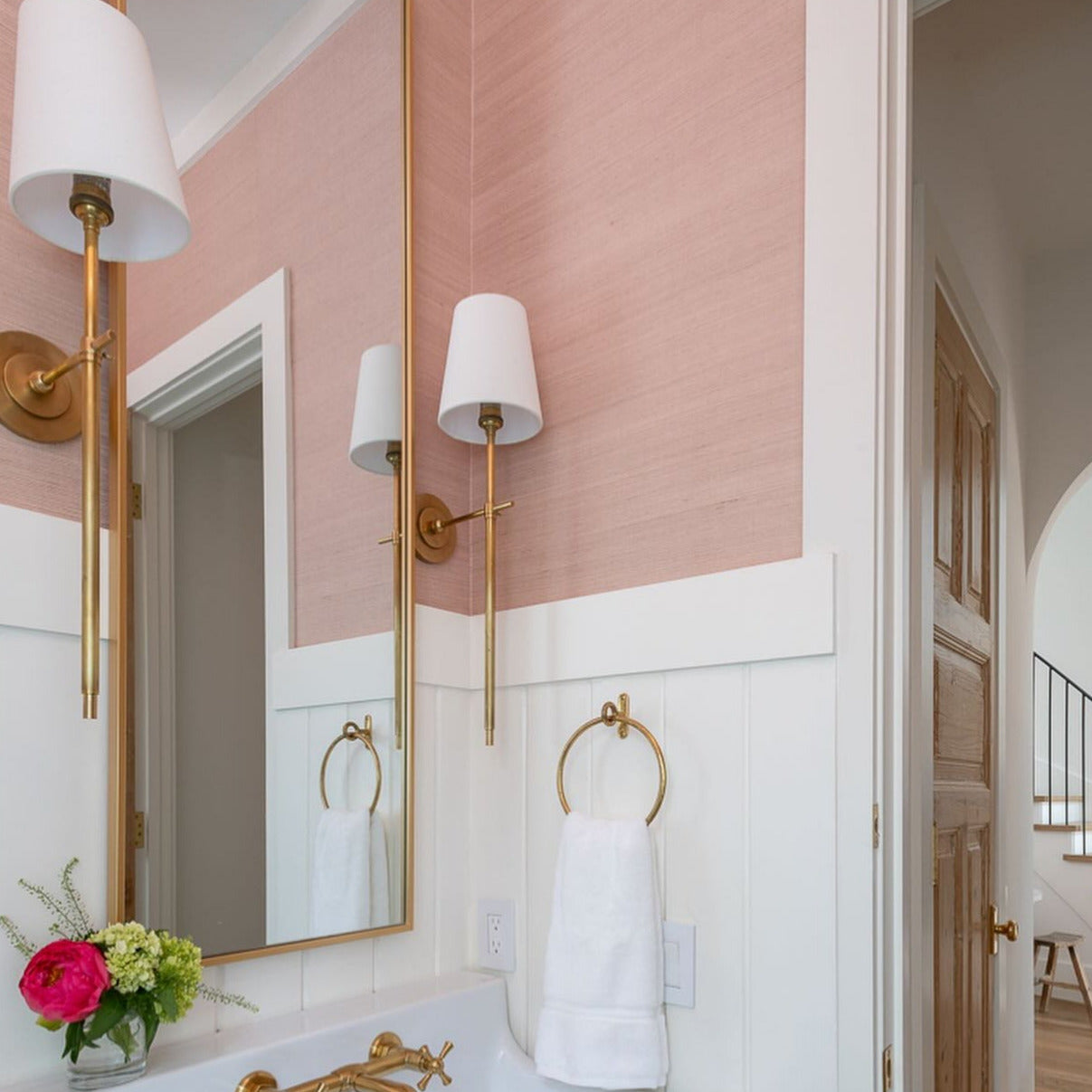 Silva Brass White Tapered Shade Wall Lamp - Letslighting