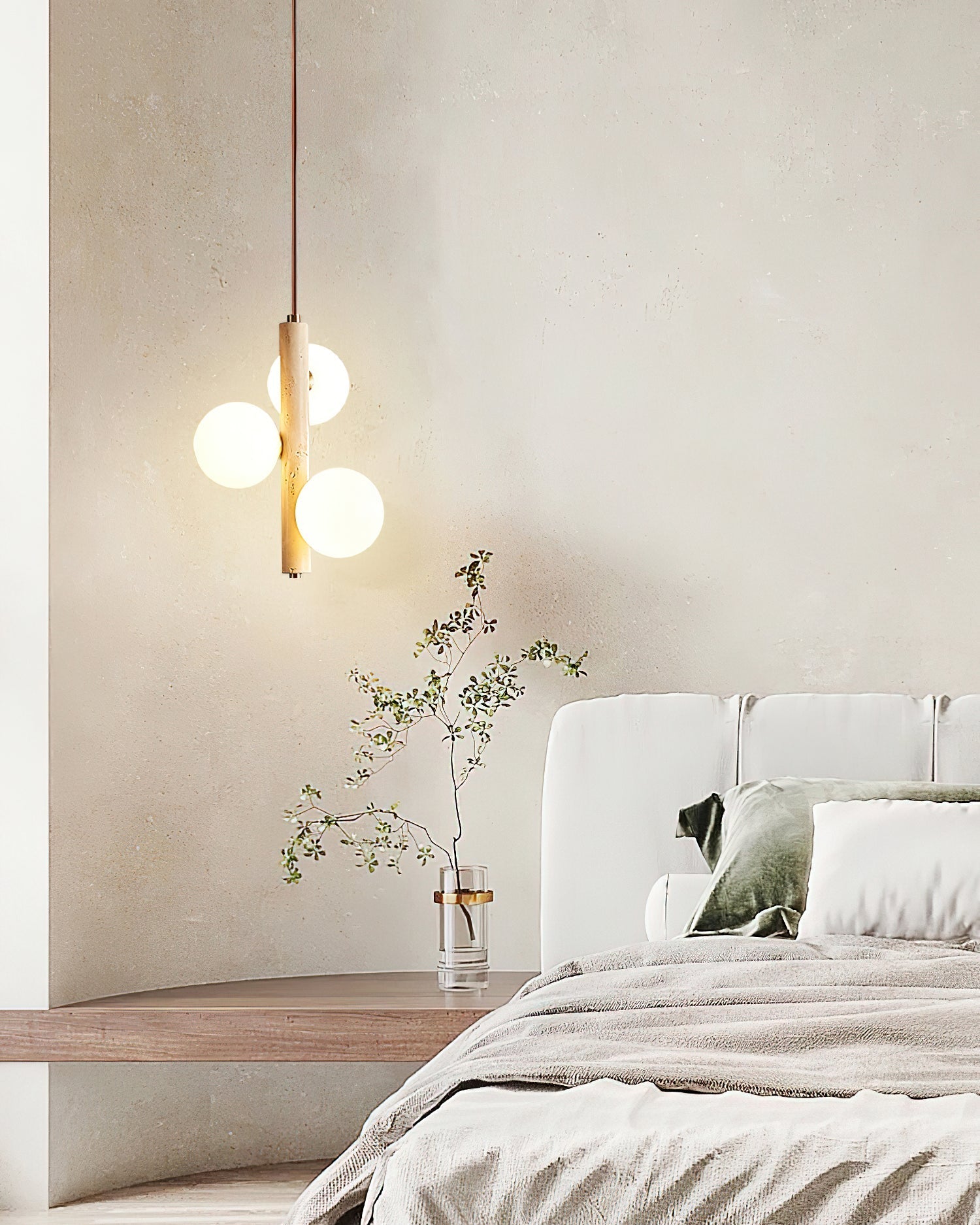 Aursorel Multi-Globe Travertine Pendant Light - Letslighting