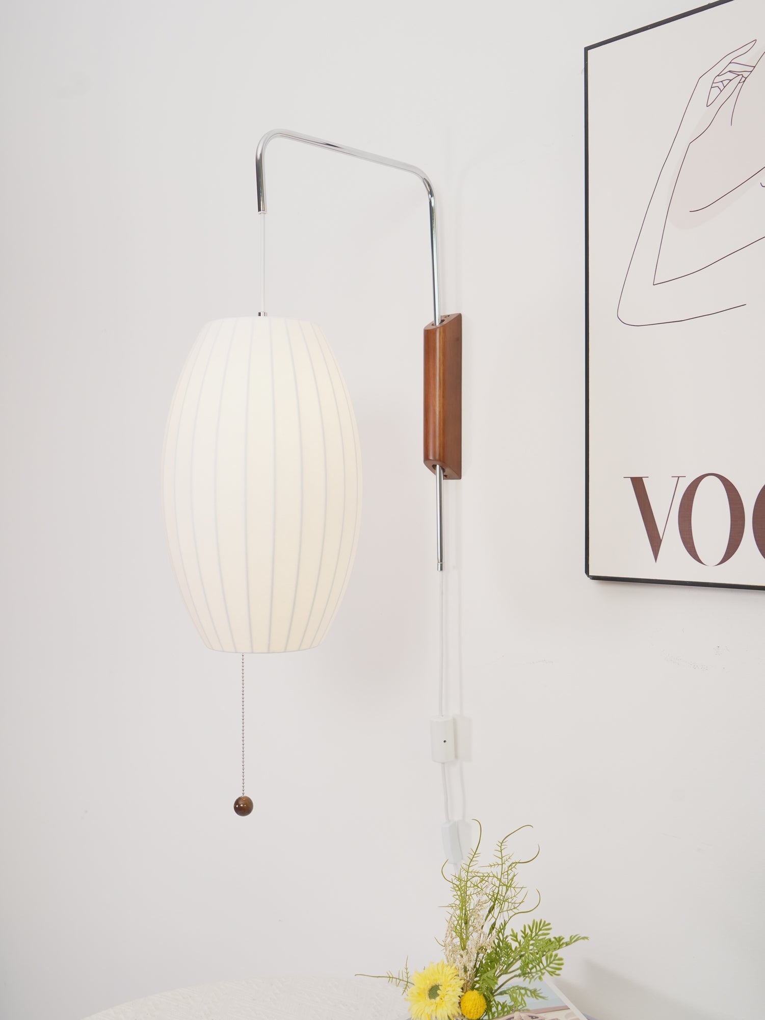 Lustra Wall Sconce Walnut Ball - Letslighting