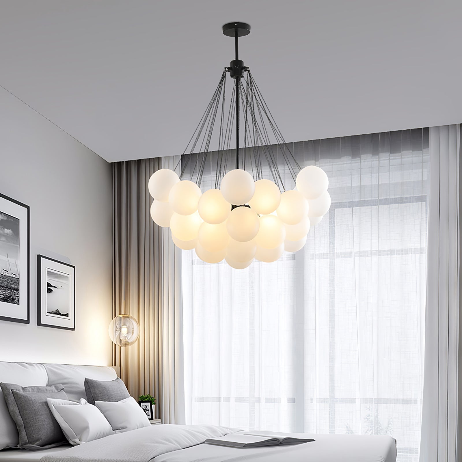 Valentina Glass Globe Pendant Light Bubble