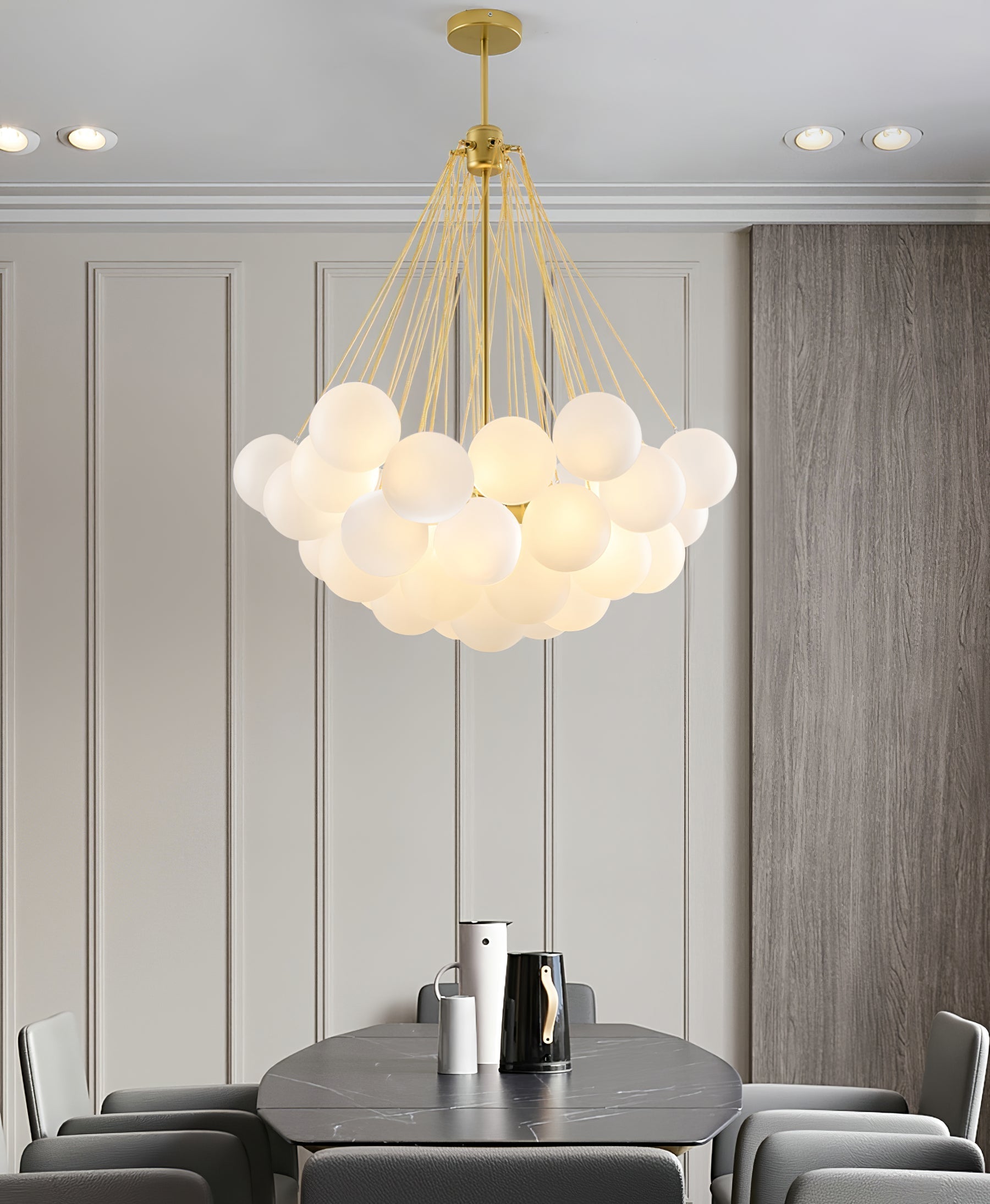 Lustra Chandelier Bubble Frosted Glass - Letslighting