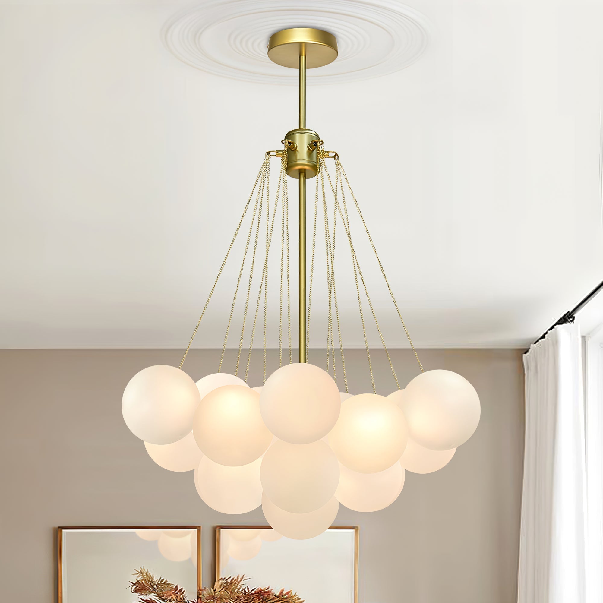 Valentina Glass Globe Pendant Light Bubble