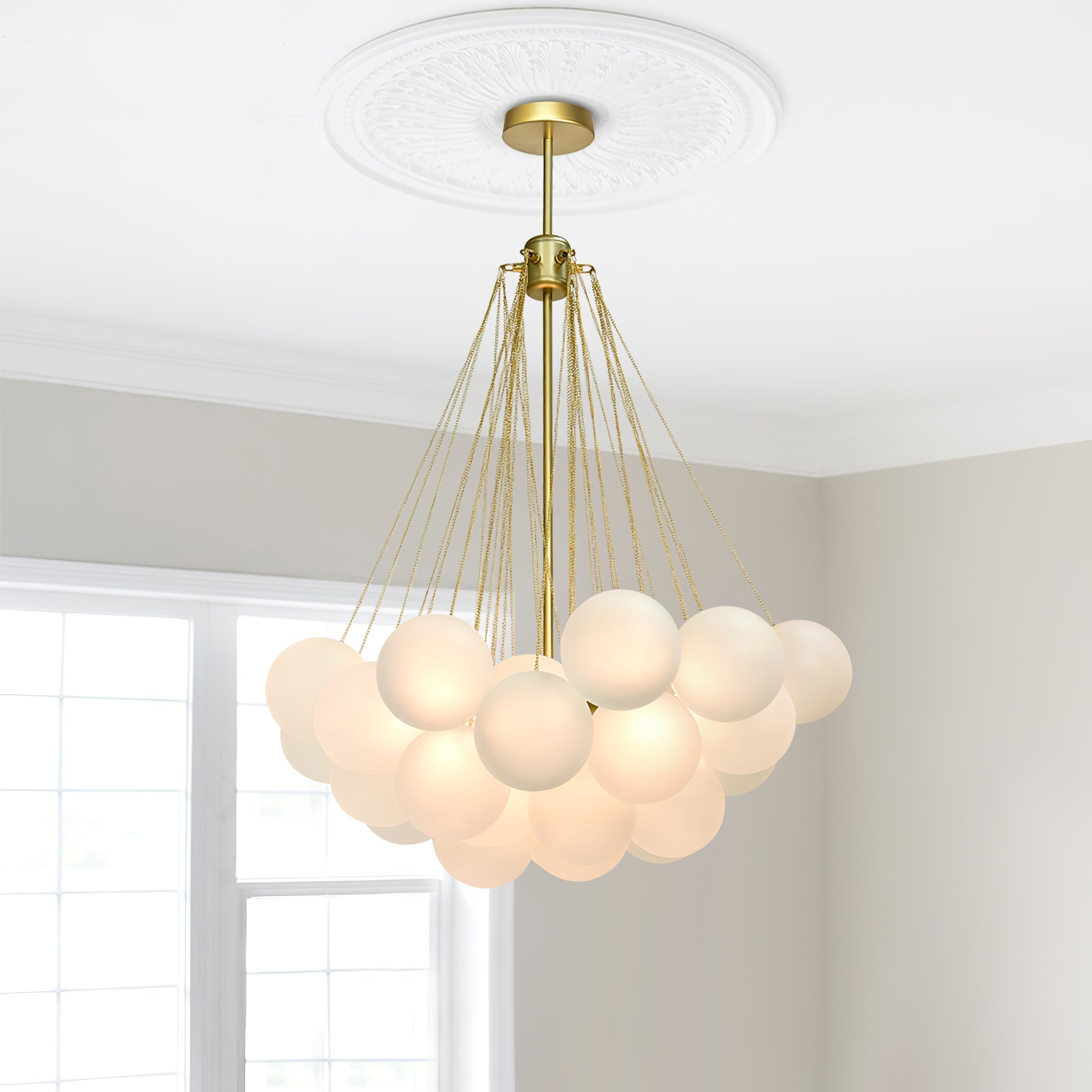 Valentina Glass Globe Pendant Light Bubble