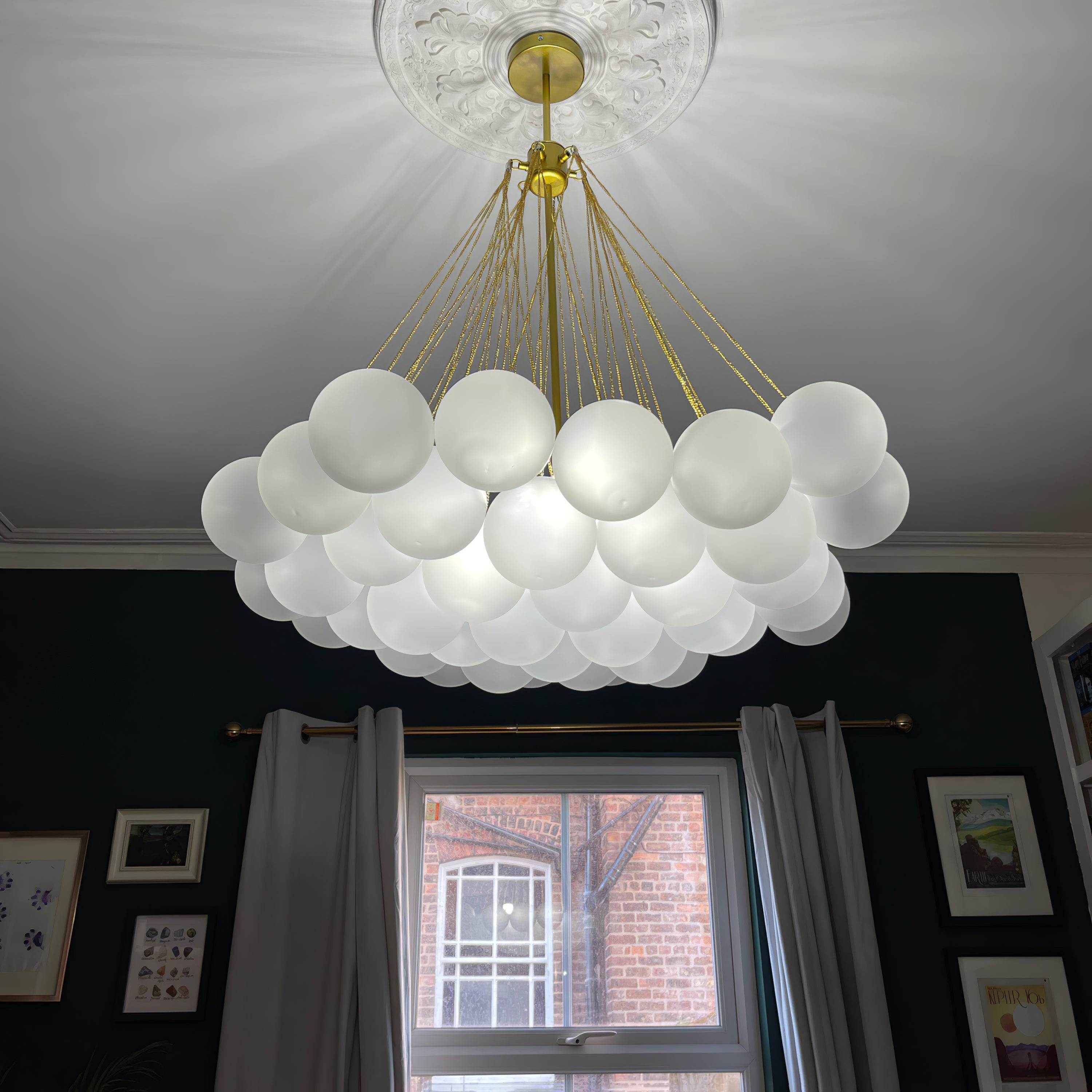 Valentina Glass Globe Pendant Light Bubble