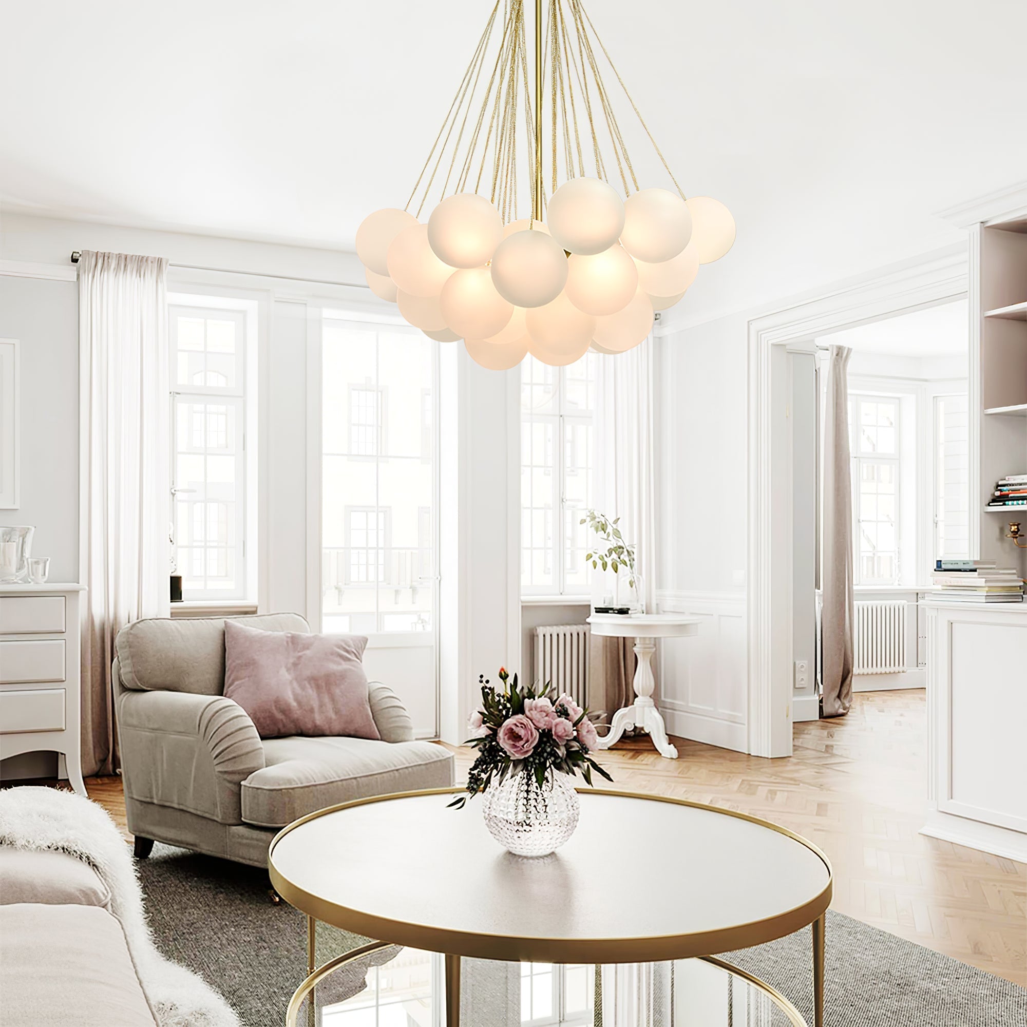 Valentina Glass Globe Pendant Light Bubble