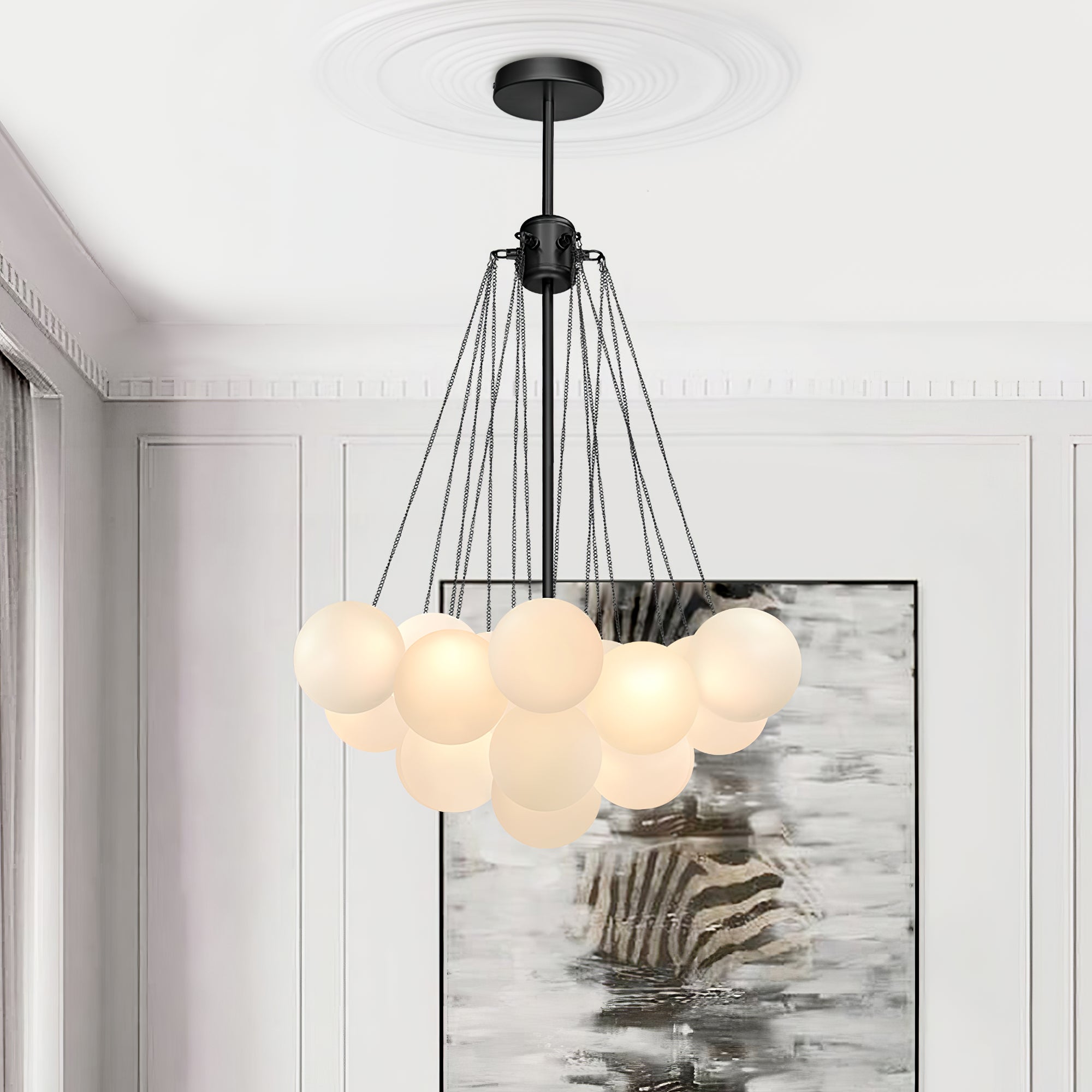 Valentina Glass Globe Pendant Light Bubble