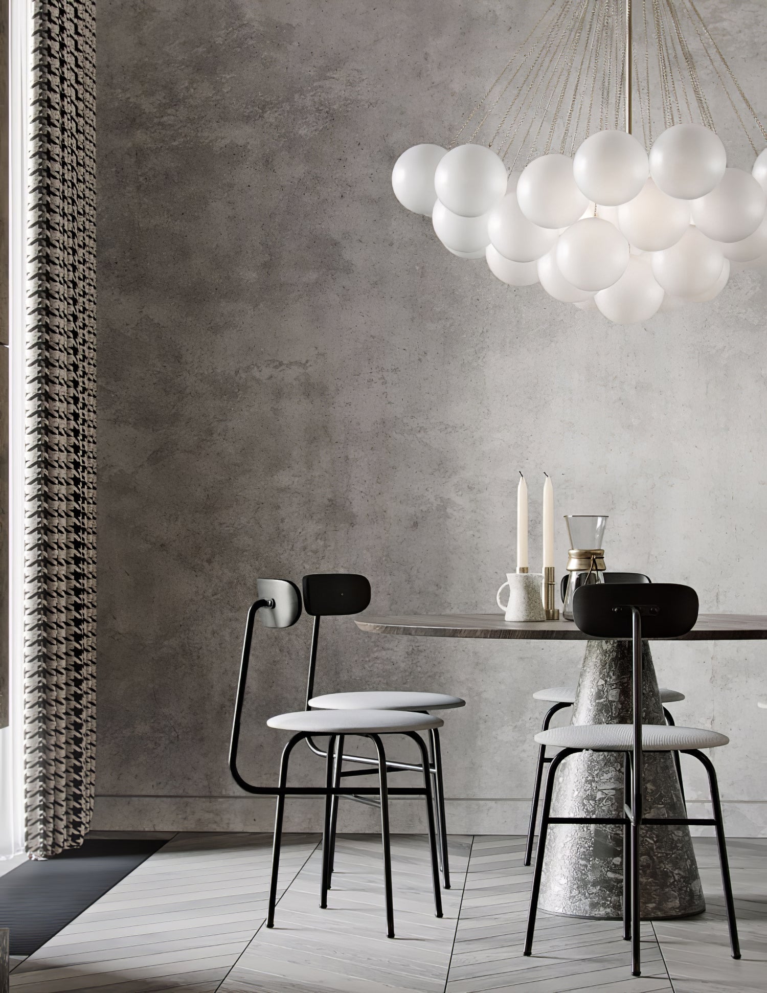 Lustra Chandelier Bubble Frosted Glass - Letslighting