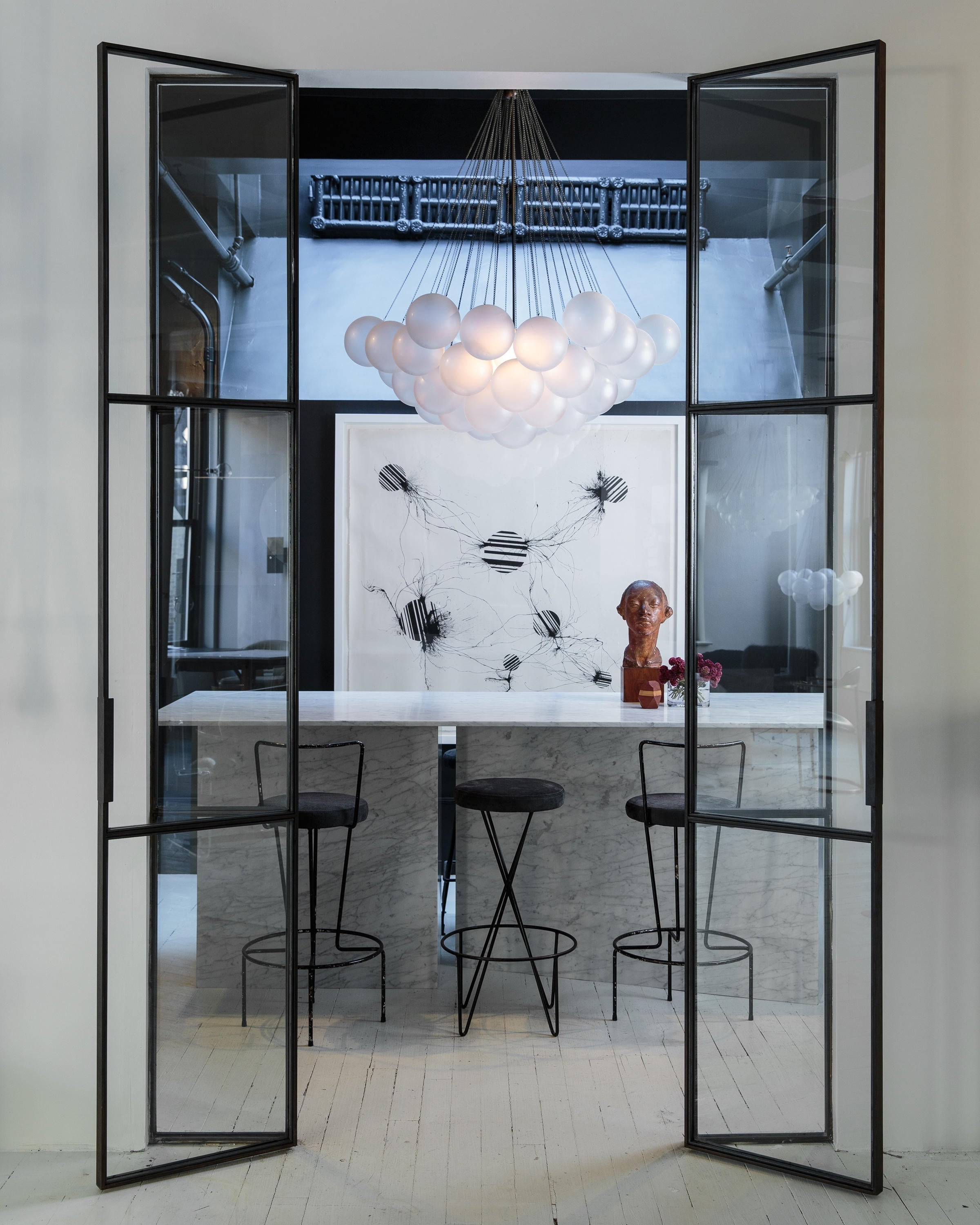 Lustra Chandelier Bubble Frosted Glass - Letslighting