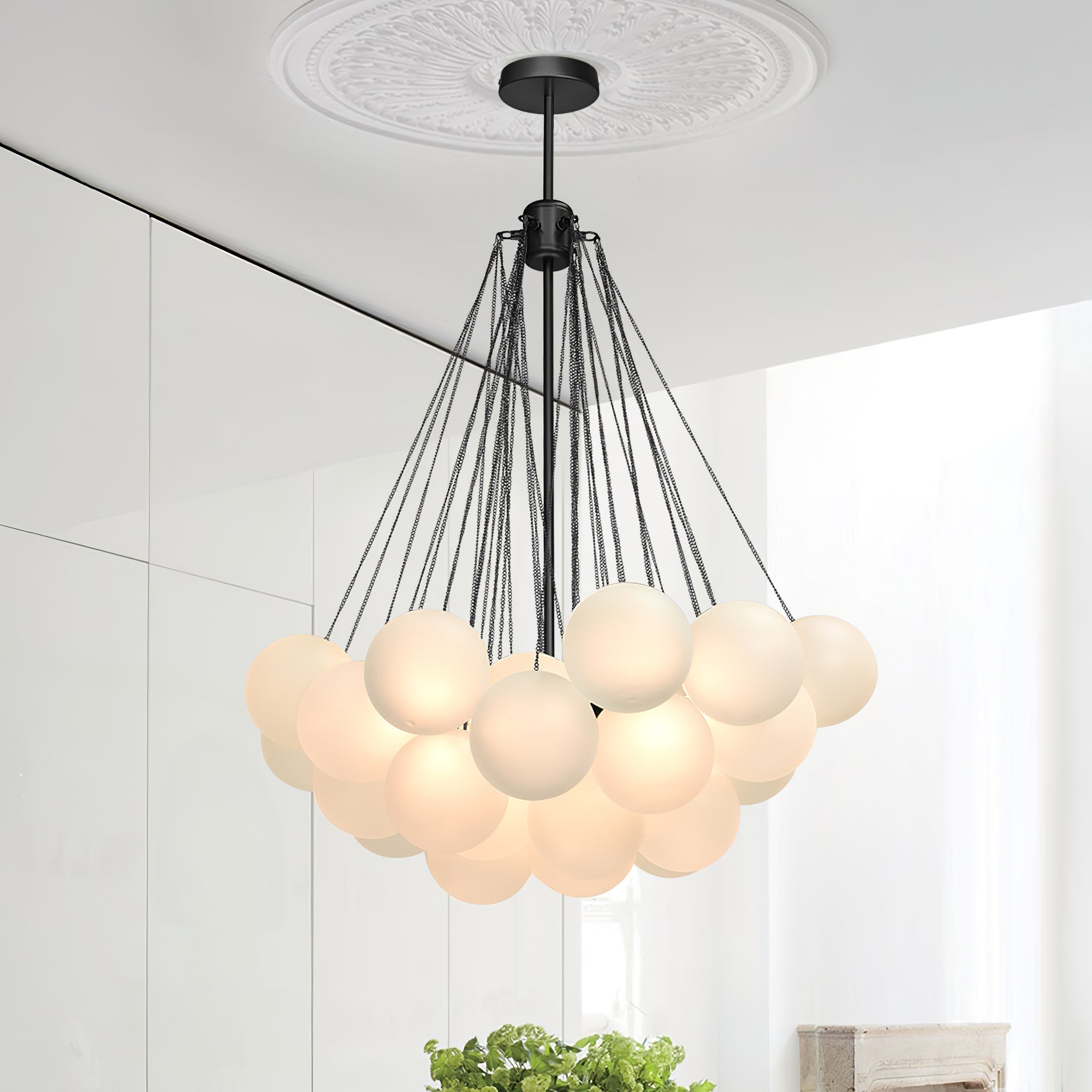 Valentina Glass Globe Pendant Light Bubble