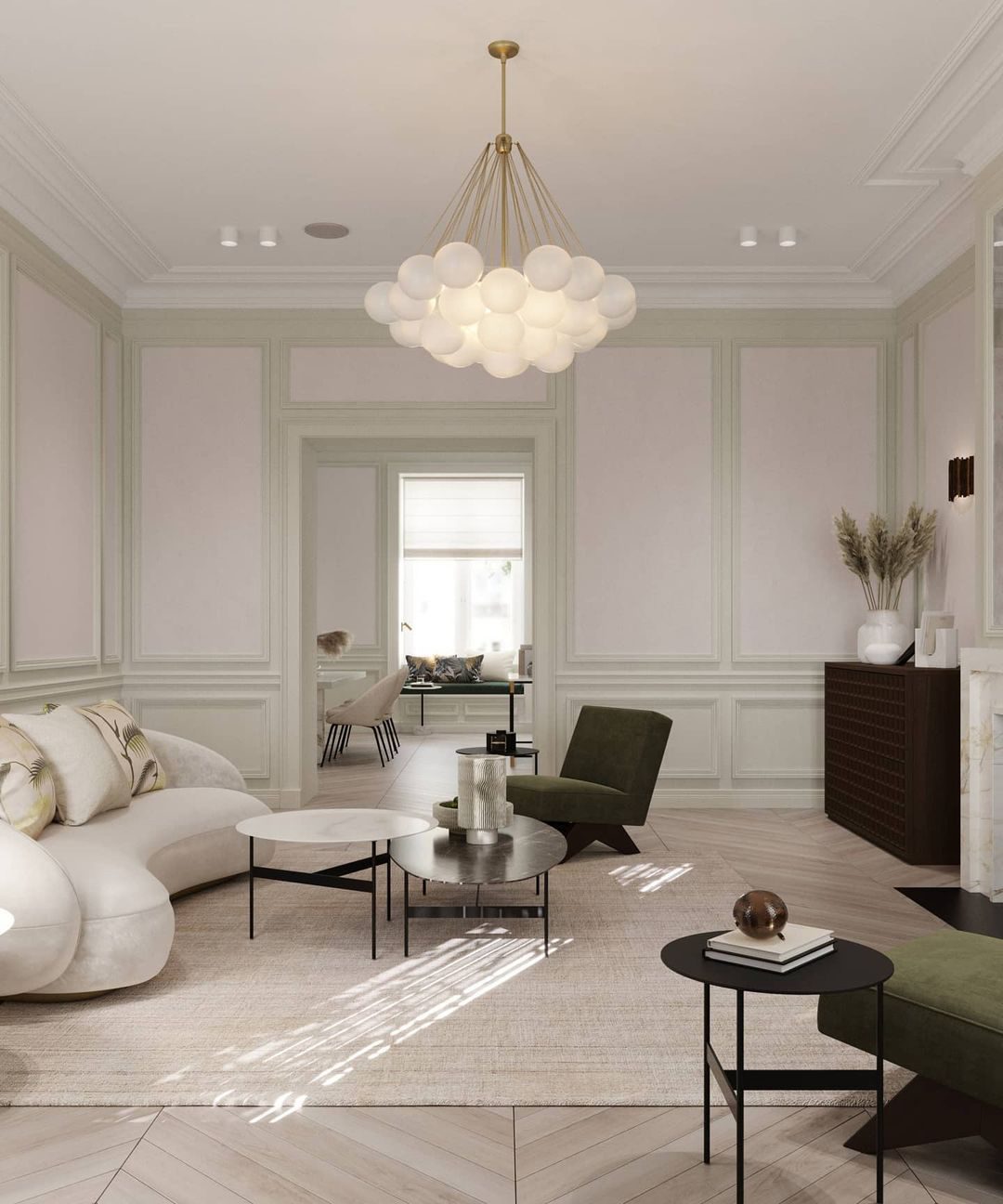 Lustra Chandelier Bubble Frosted Glass - Letslighting