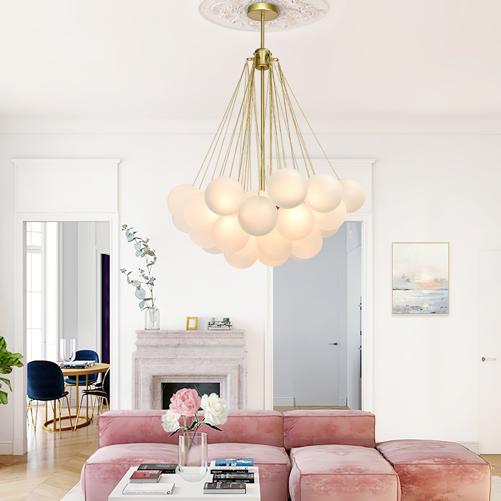 Valentina Glass Globe Pendant Light Bubble