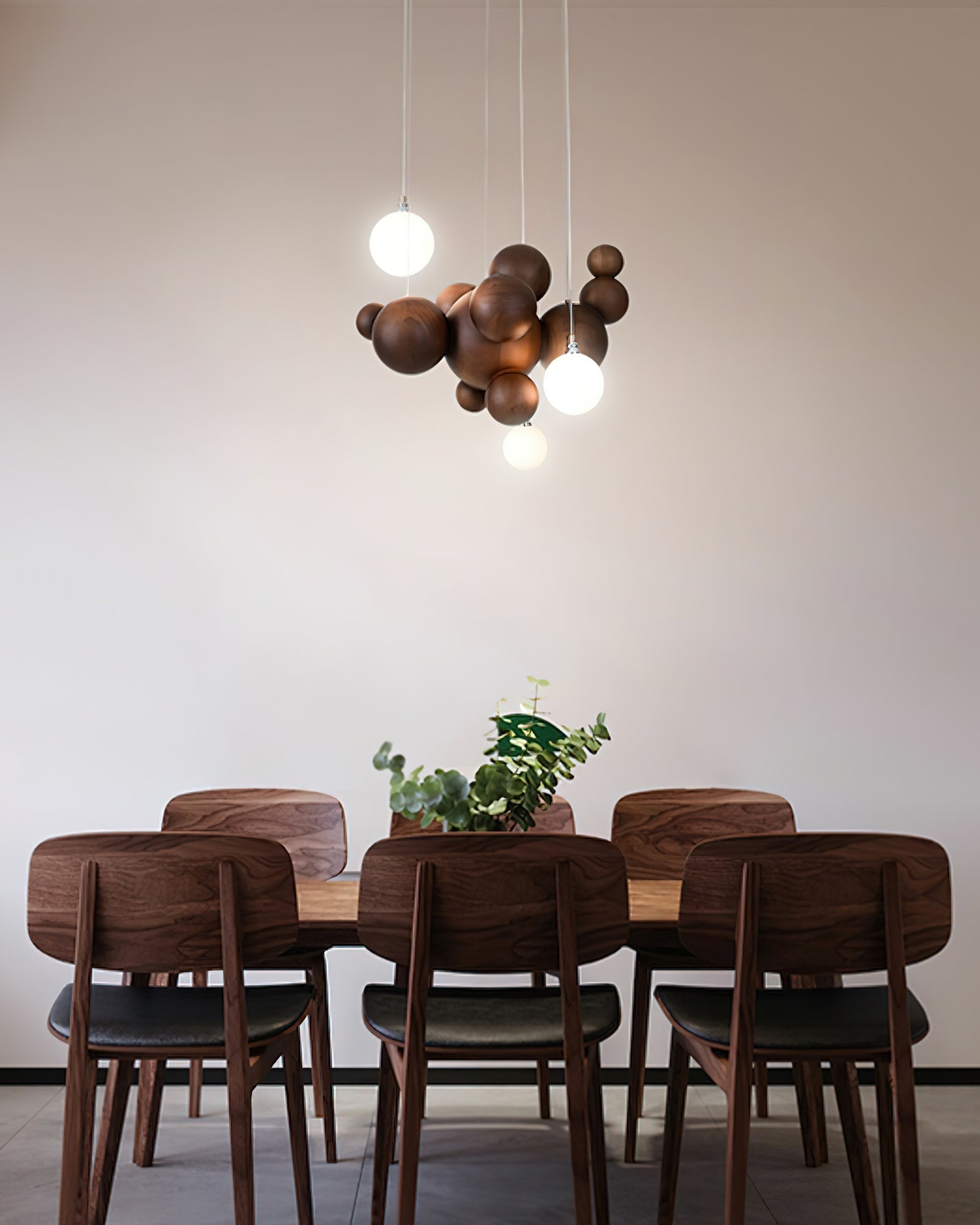 Lustra Chandelier Wood & Acrylic Bubble Ball Cluster - Letslighting