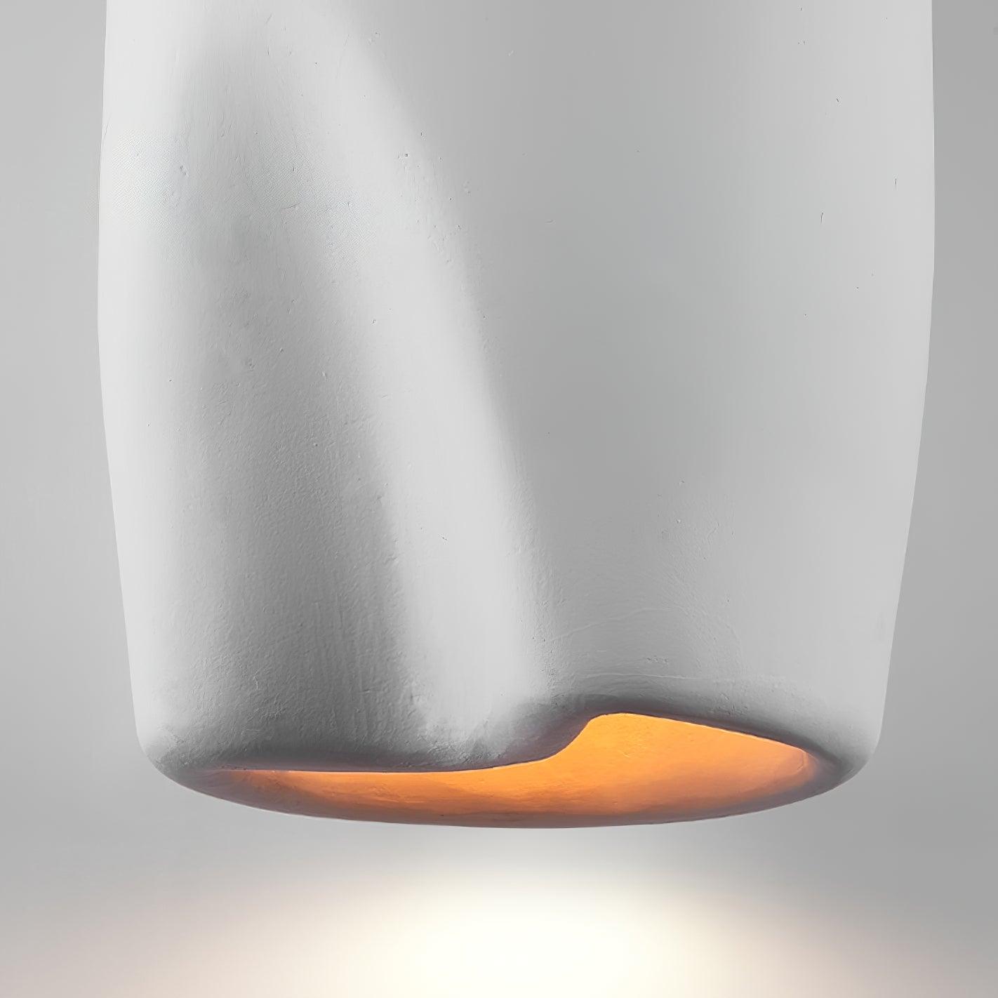 Solara Pendant Lamp Plaster Rounded Dome Wabi Sabi - Letslighting