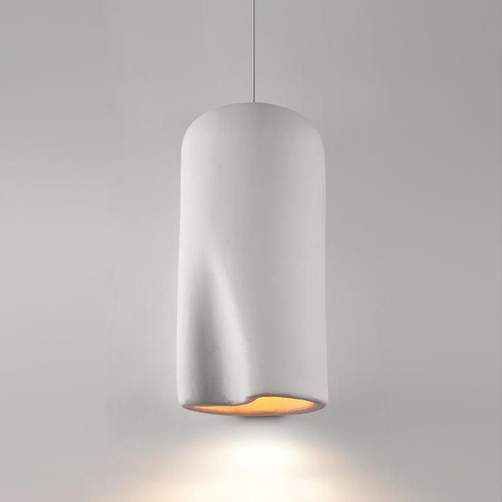 Solara Pendant Lamp Plaster Rounded Dome Wabi Sabi - Letslighting