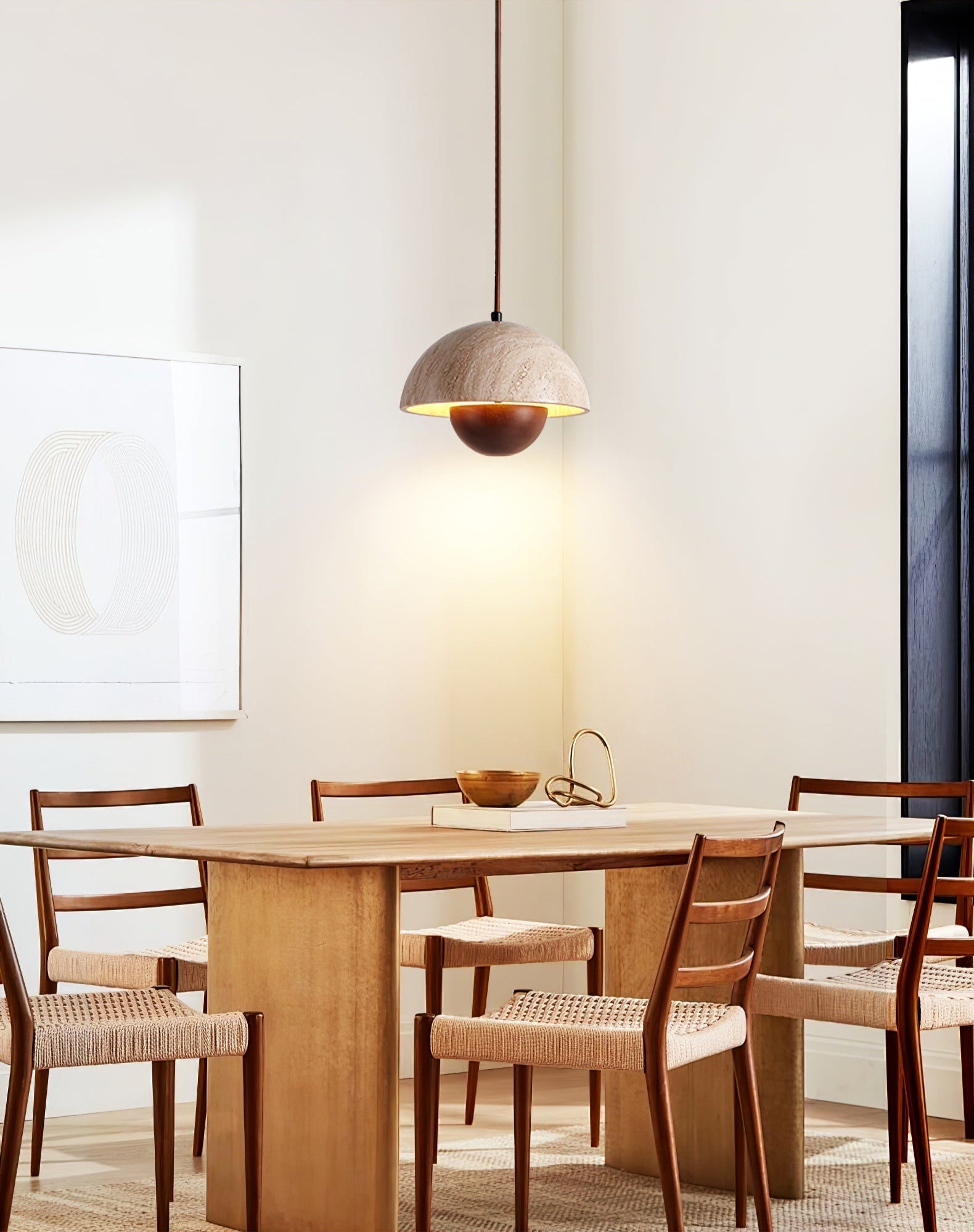 Bud Modern Travertine Pendant Light