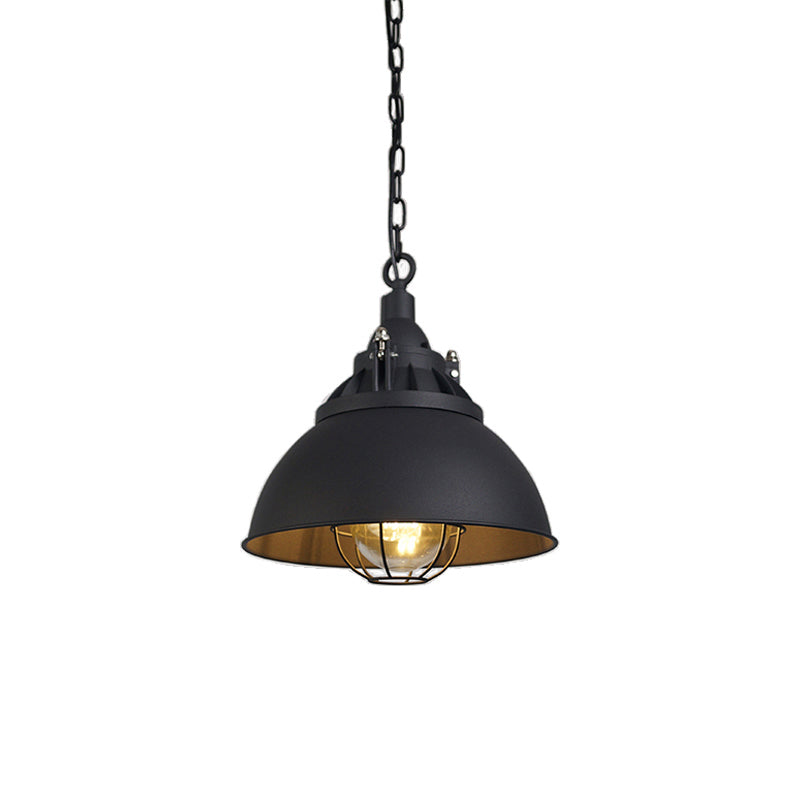 Celest Vintage Industrial Cage Glass Pendant Light - Letslighting