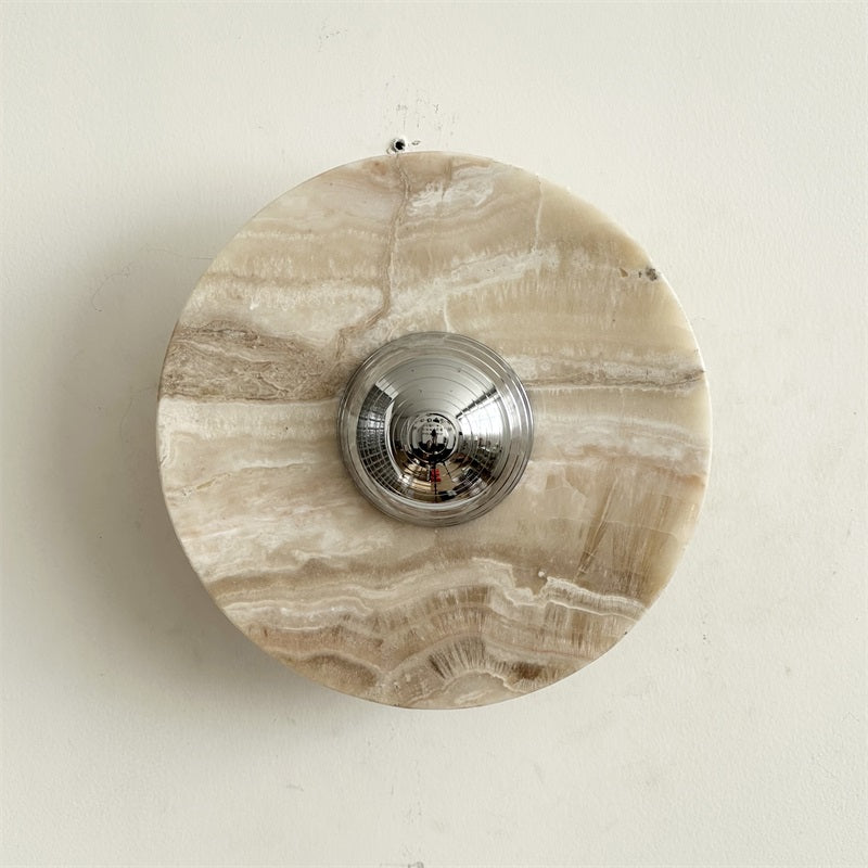 Alba Modern Minimalist Chrome Marble Wall Lamp - Letslighting