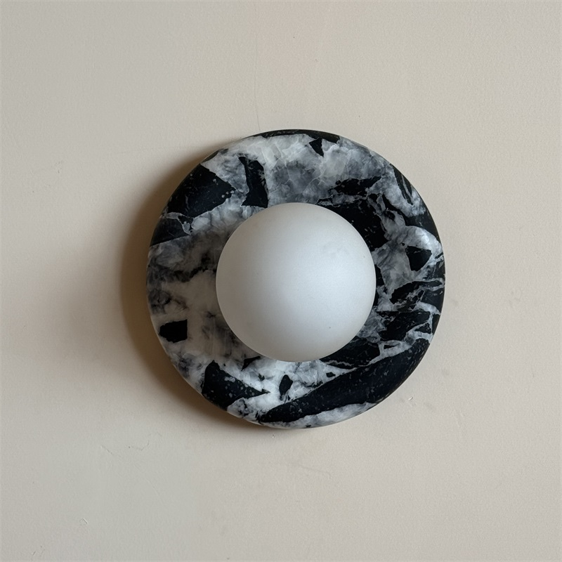 Uvinos Modern Minimalist Black Marble Sconce Wall Lamp - Letslighting