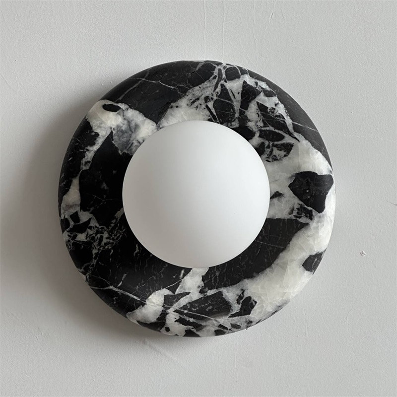 Uvinos Modern Minimalist Black Marble Sconce Wall Lamp - Letslighting