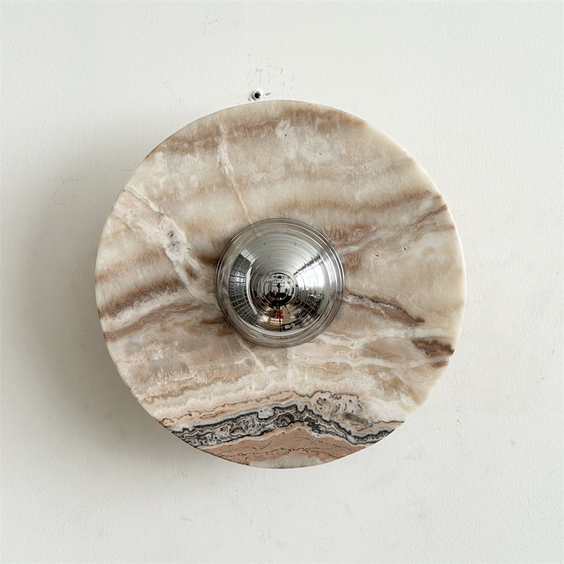 Alba Modern Minimalist Chrome Marble Wall Lamp - Letslighting