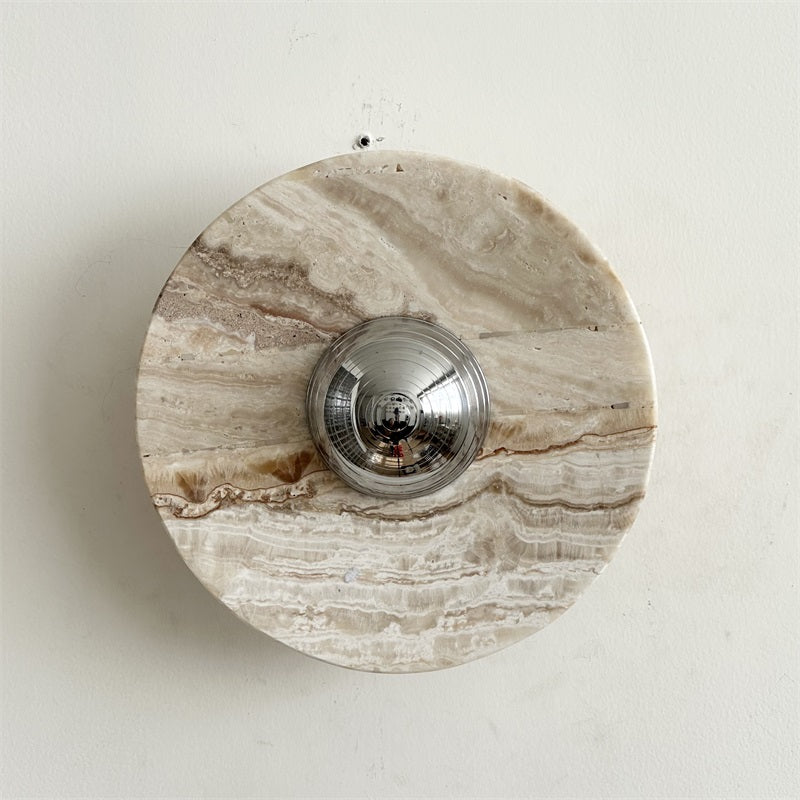 Alba Modern Minimalist Chrome Marble Wall Lamp - Letslighting