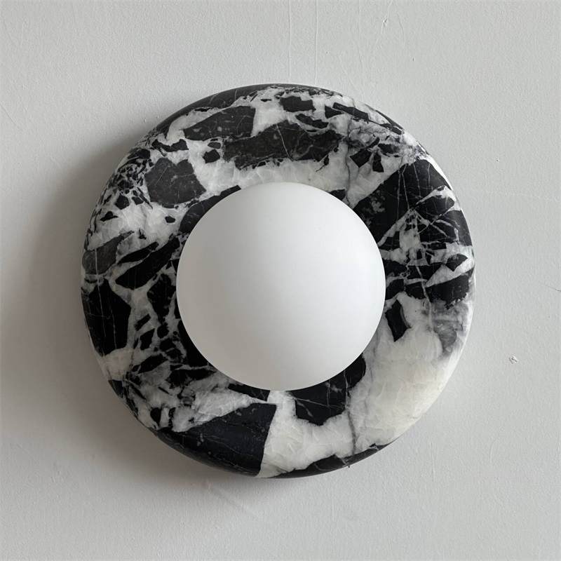 Uvinos Modern Minimalist Black Marble Sconce Wall Lamp - Letslighting