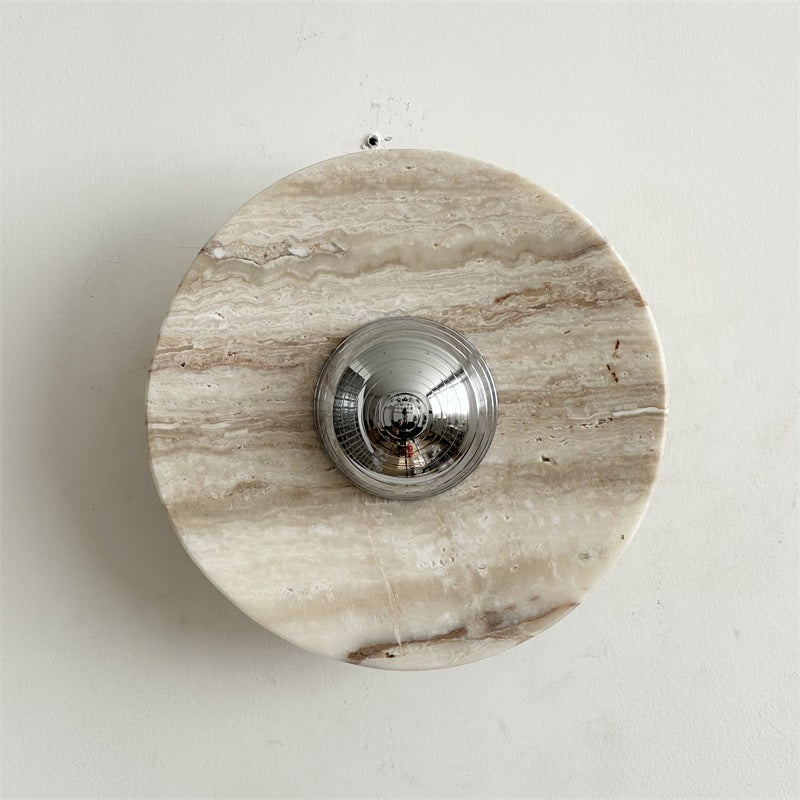 Alba Modern Minimalist Chrome Marble Wall Lamp - Letslighting