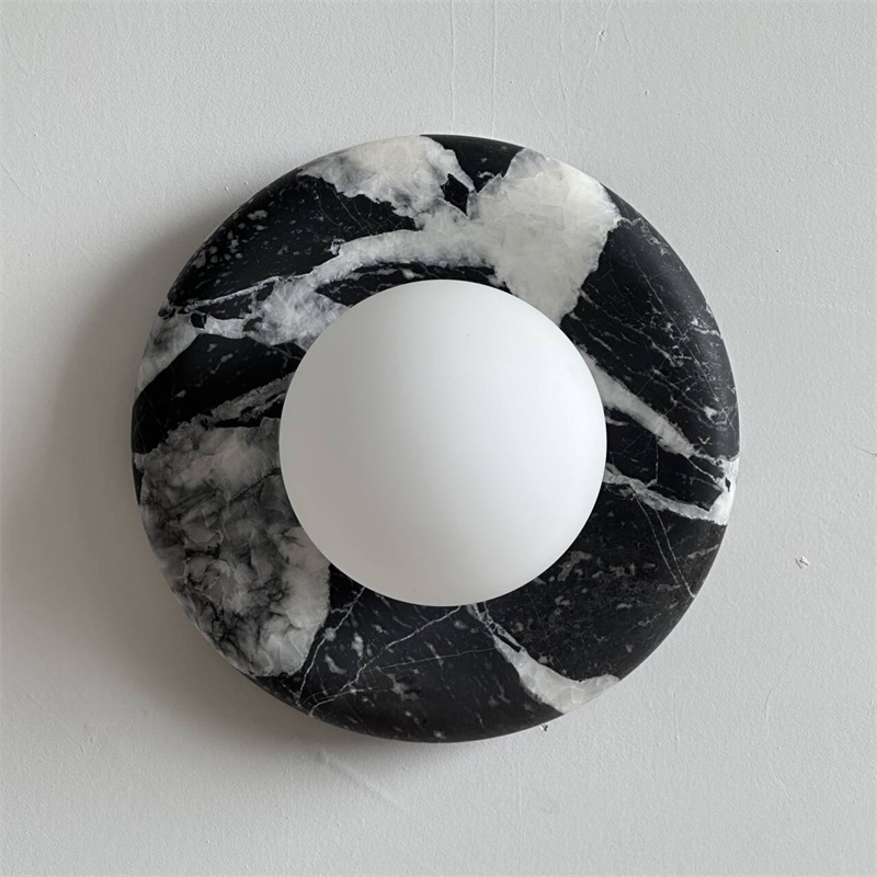 Uvinos Modern Minimalist Black Marble Sconce Wall Lamp - Letslighting