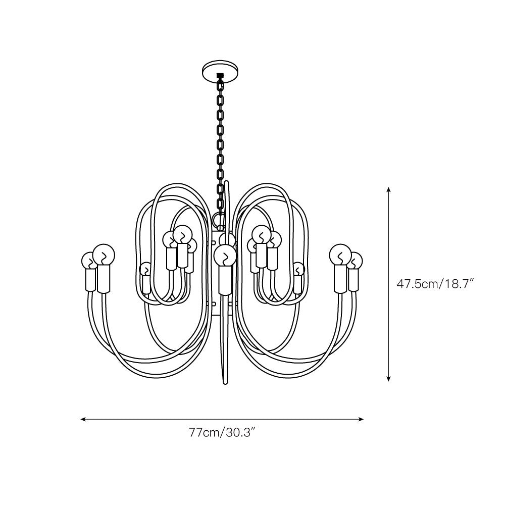 Ombre Elegance Vintage Industrial Chandelier - Letslighting
