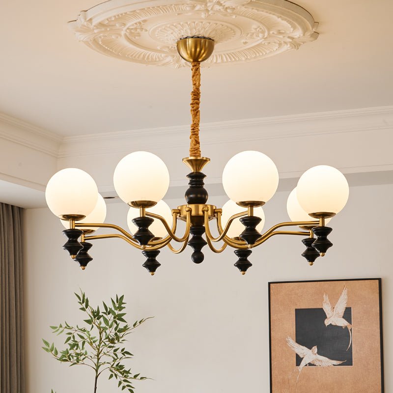Ordore Traditional Elegance Vintage Wood Chandelier - Letslighting