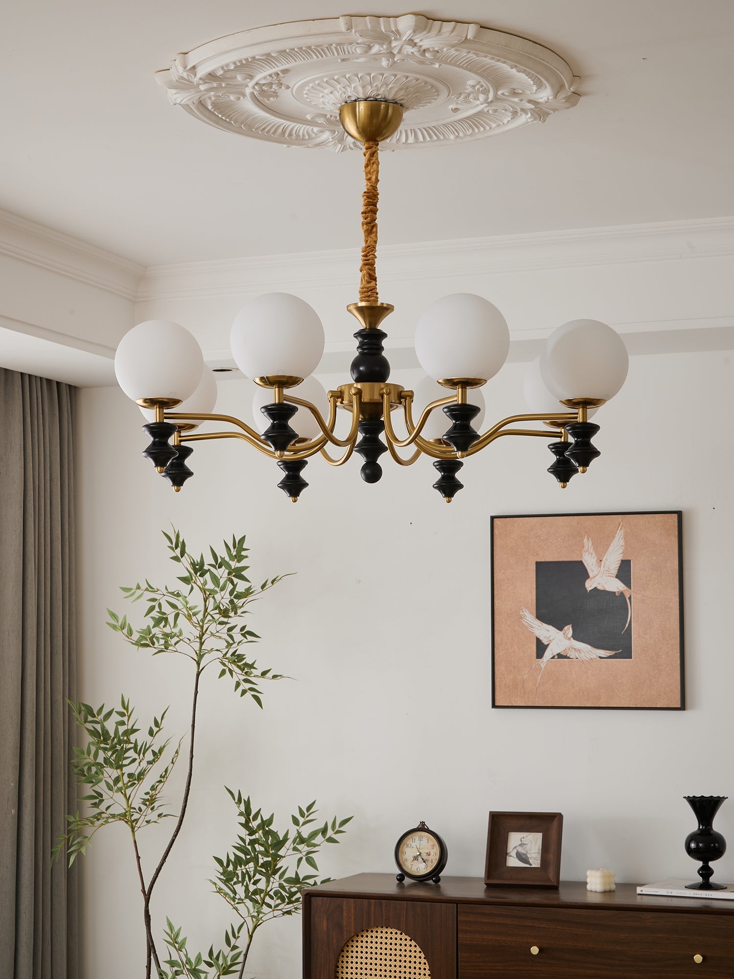 Ordore Traditional Elegance Vintage Wood Chandelier - Letslighting