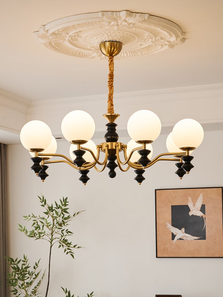 Ordore Traditional Elegance Vintage Wood Chandelier - Letslighting