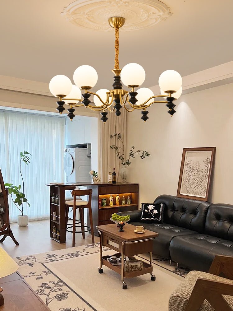 Ordore Traditional Elegance Vintage Wood Chandelier - Letslighting