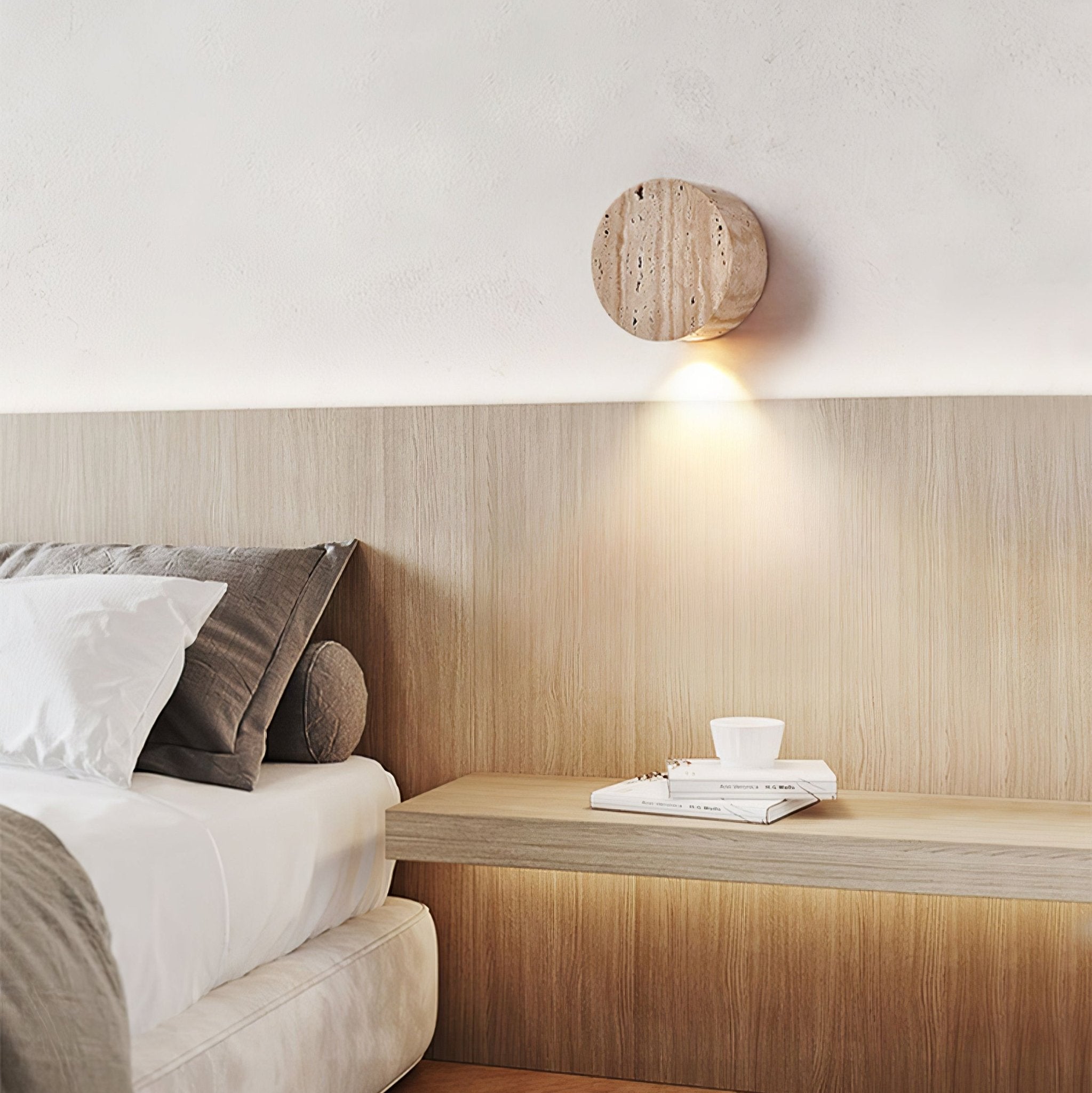 Caelan Travertine Wall Sconce - Letslighting